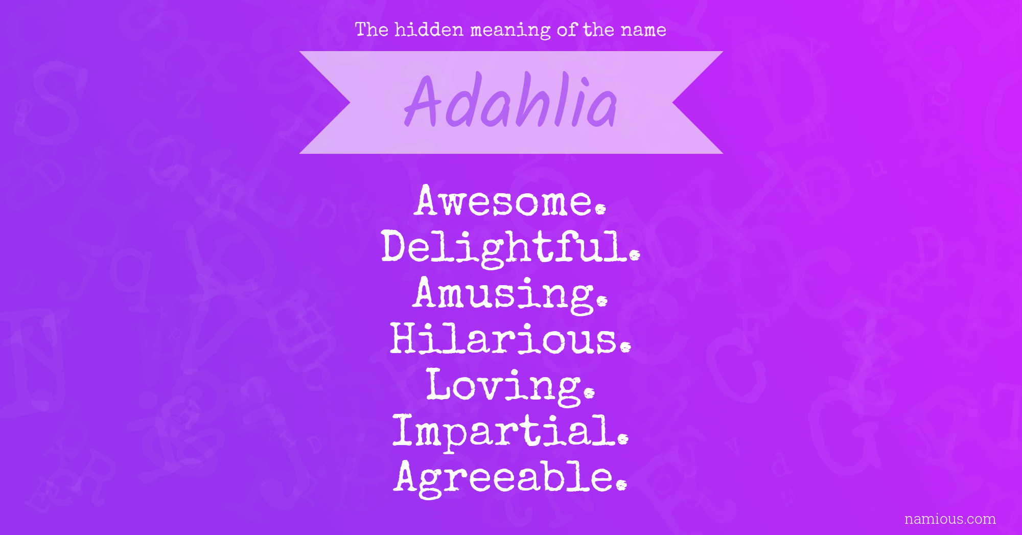Adahlia