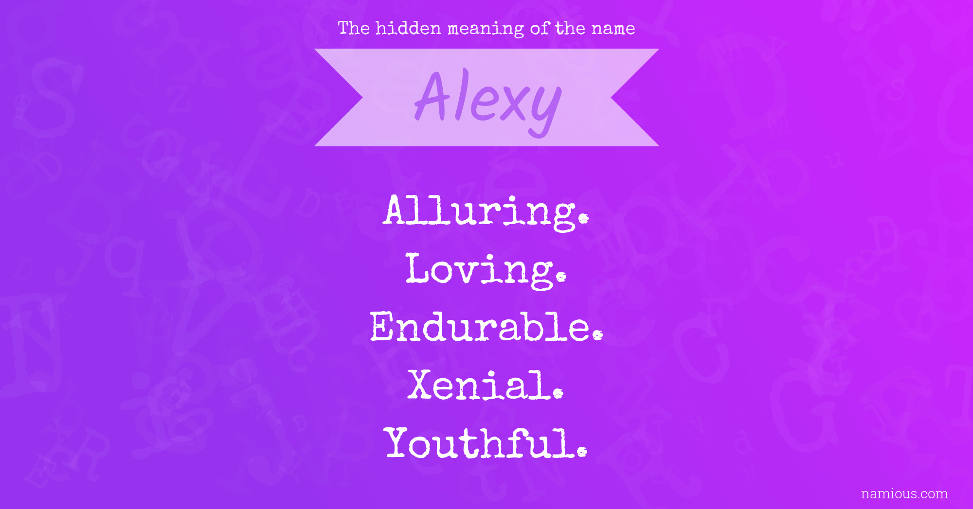The hidden meaning of the name Alexy