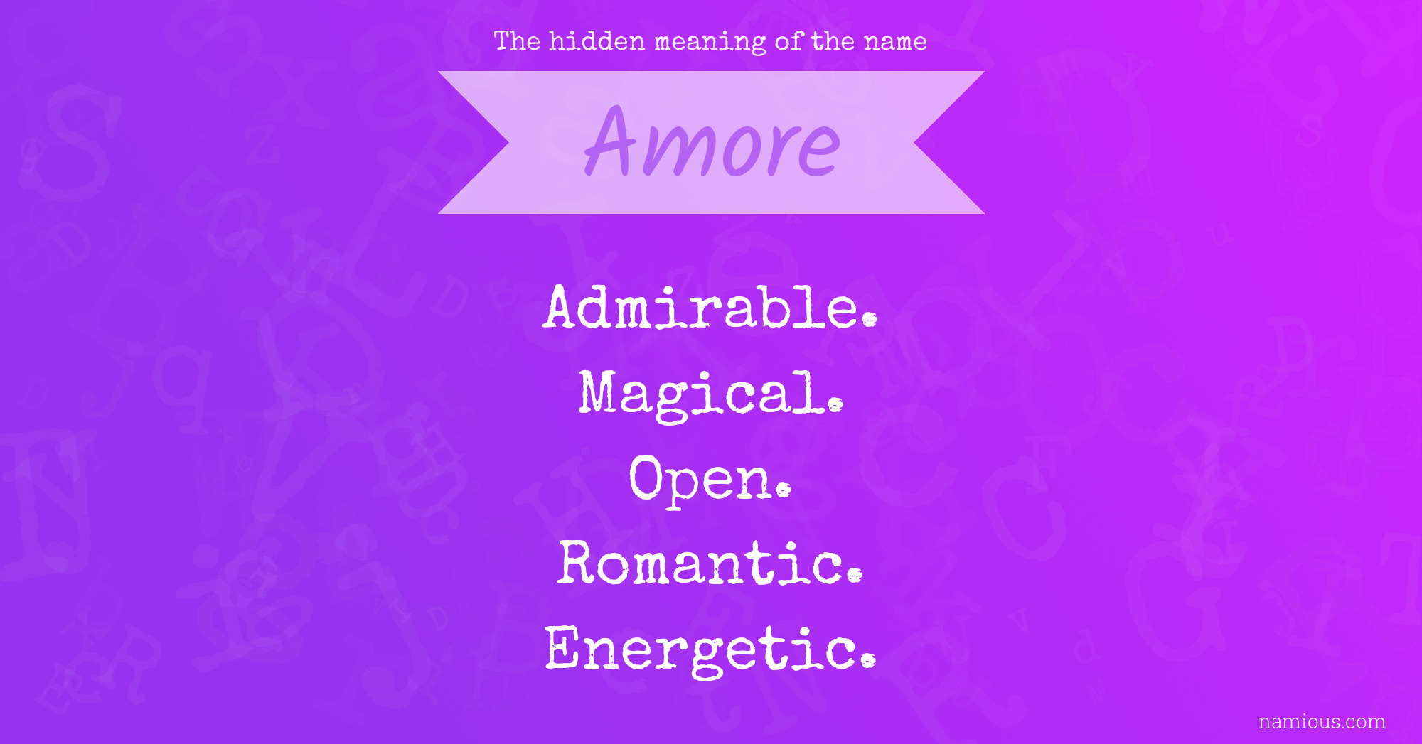 Meaning amore