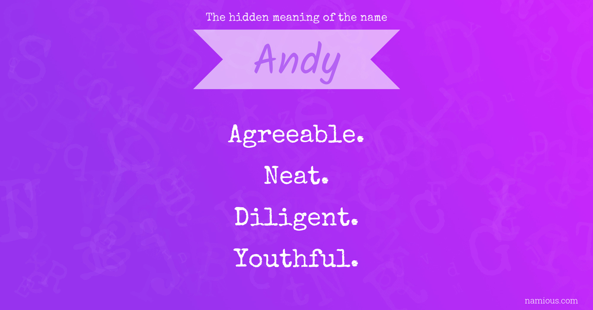 The hidden meaning of the name Andy
