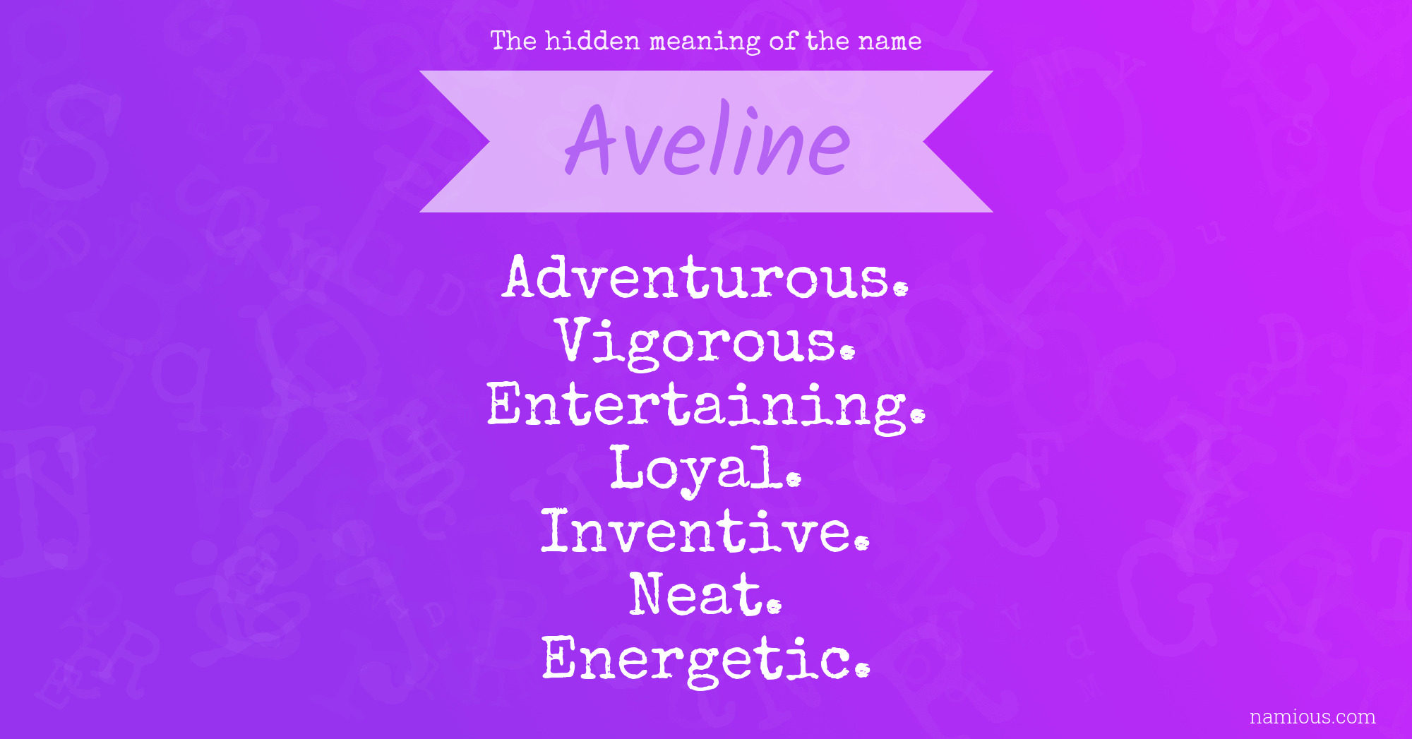 The hidden meaning of the name Aveline