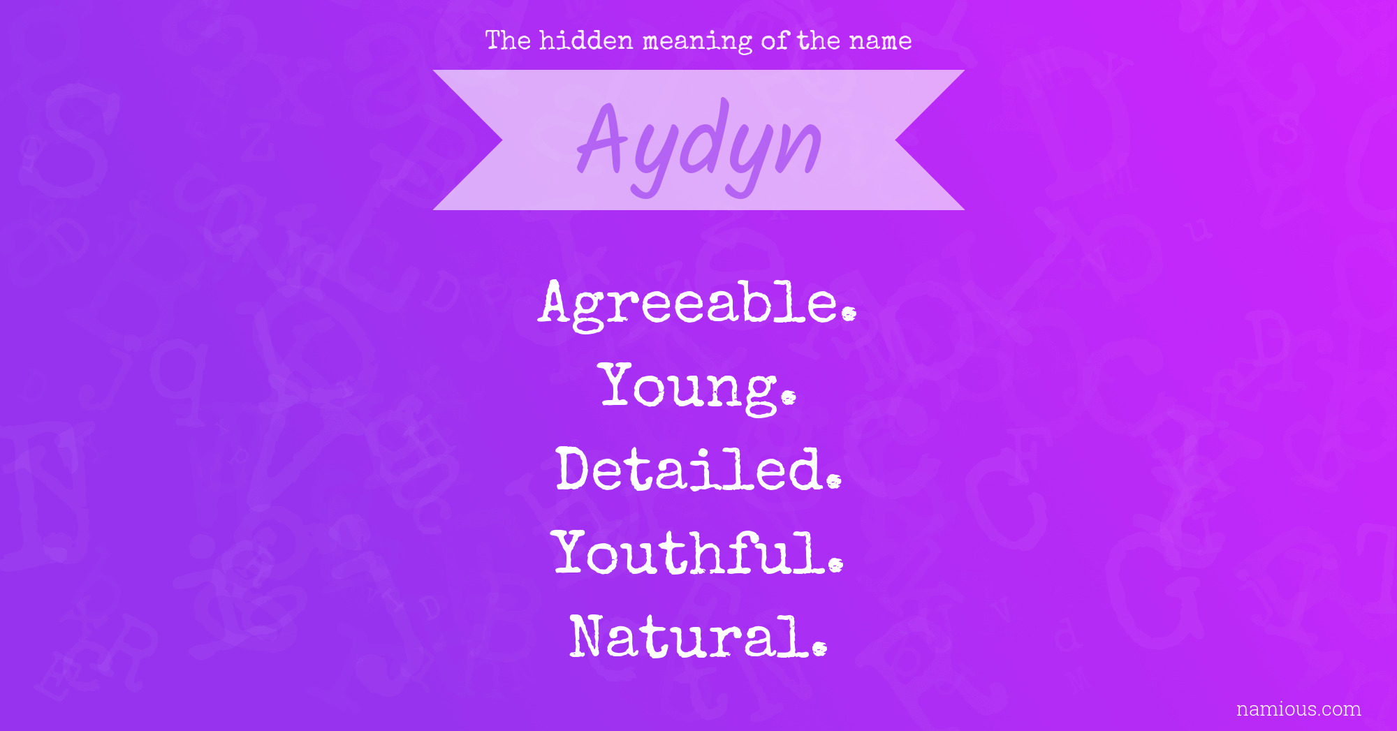The hidden meaning of the name Aydyn
