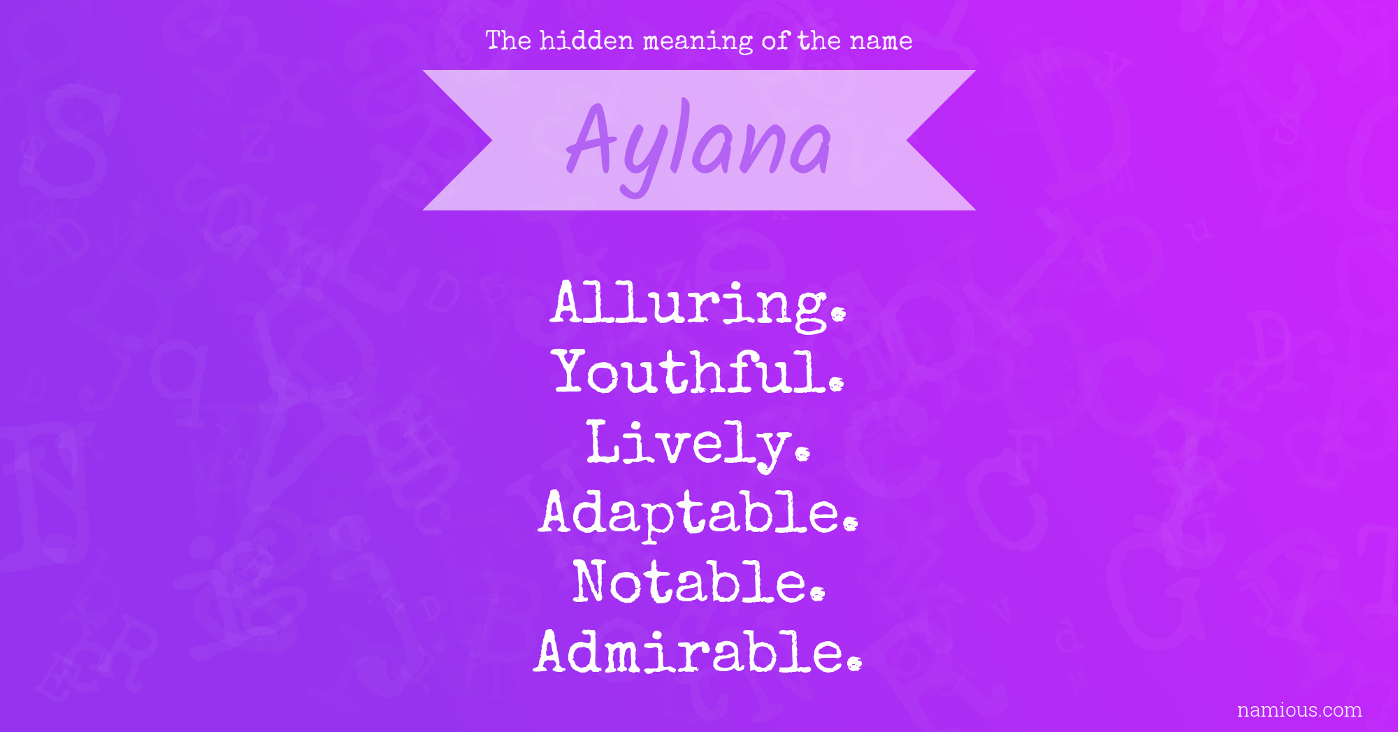 The hidden meaning of the name Aylana