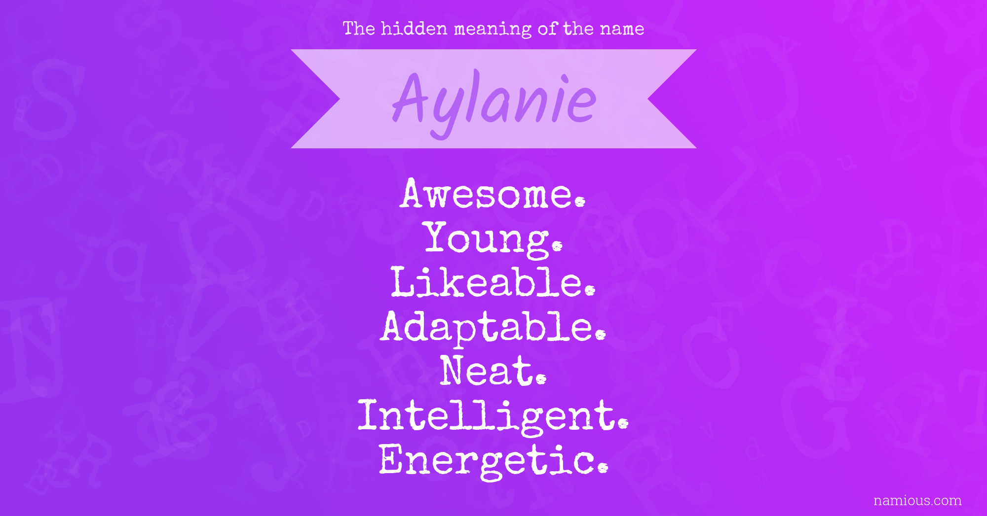 The hidden meaning of the name Aylanie