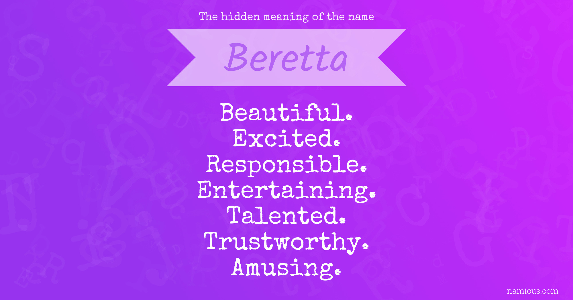 The hidden meaning of the name Beretta