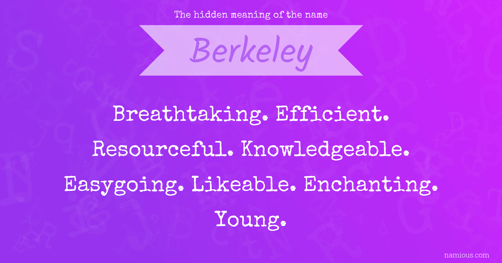 The hidden meaning of the name Berkeley