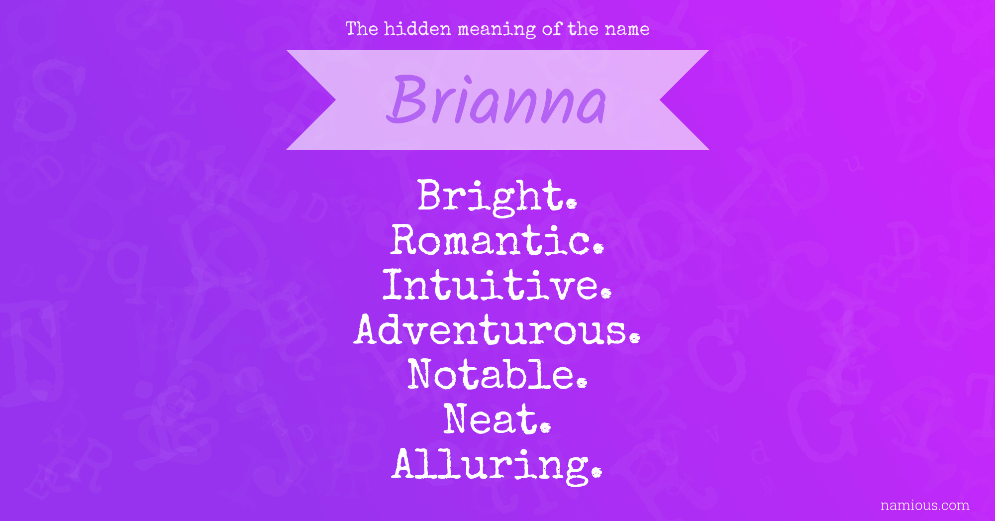 What Is The Definition Of Brianna Feditionw