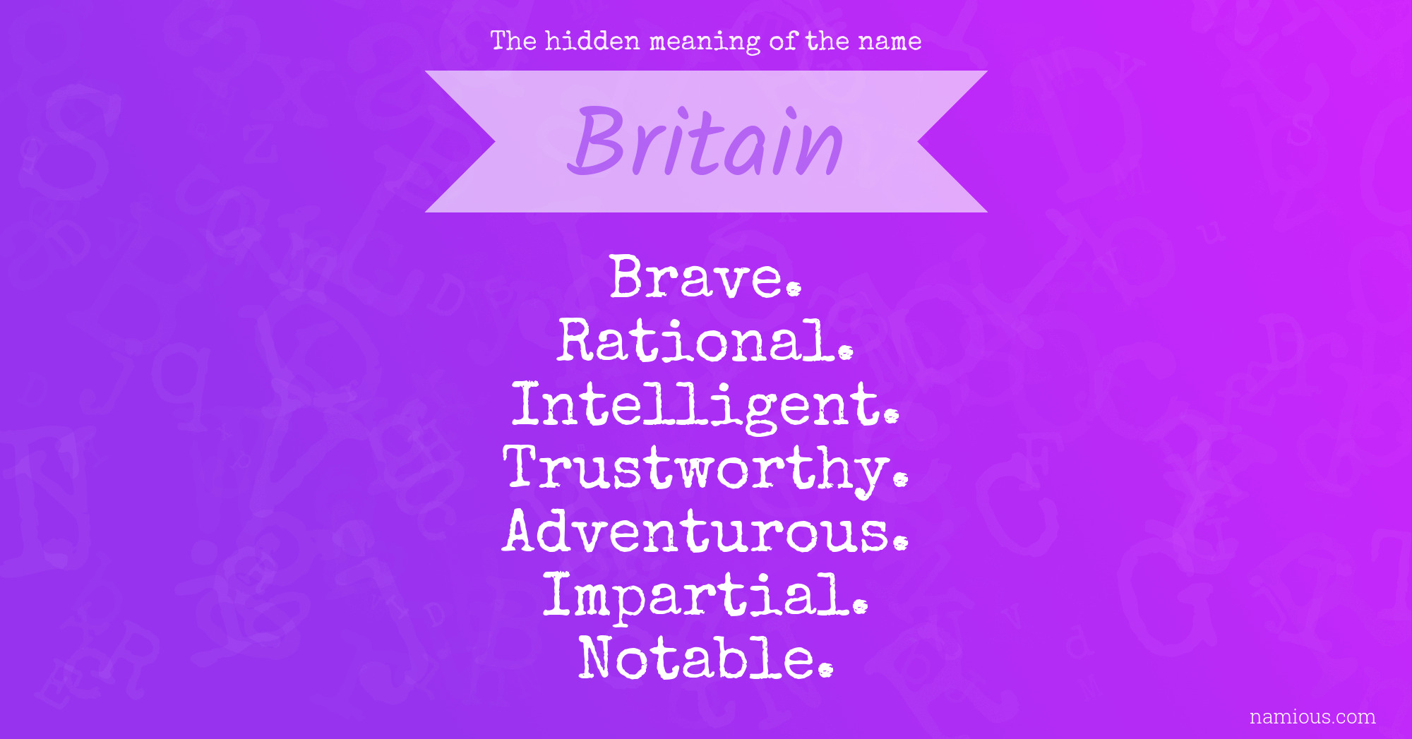 The hidden meaning of the name Britain