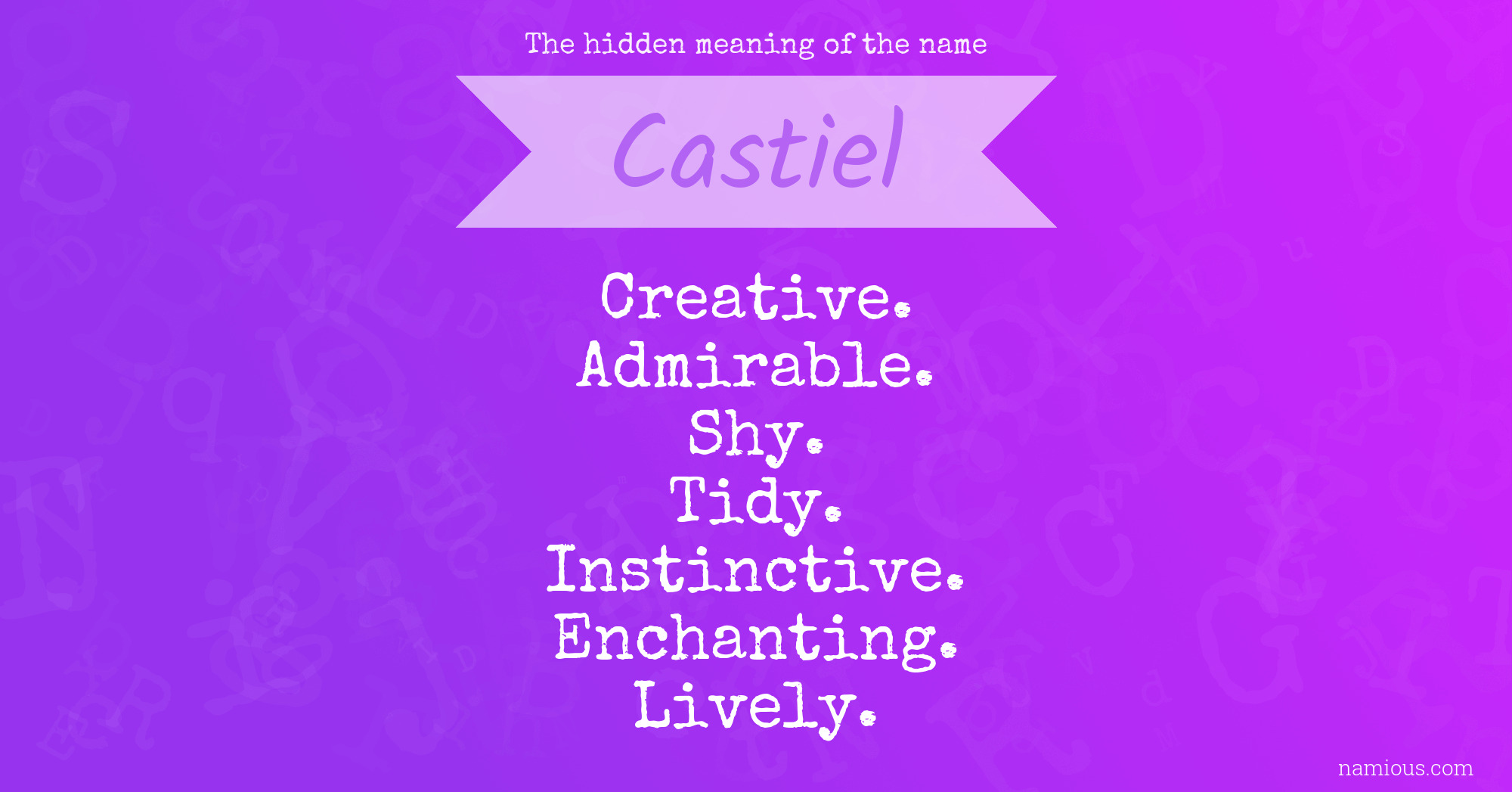 The hidden meaning of the name Castiel
