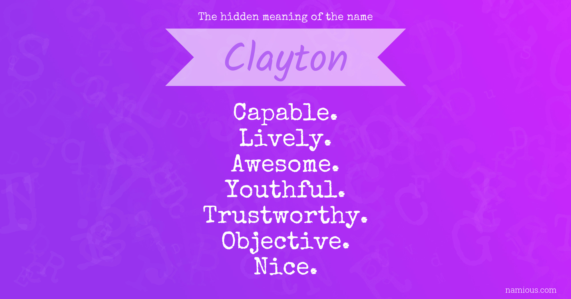 The hidden meaning of the name Clayton