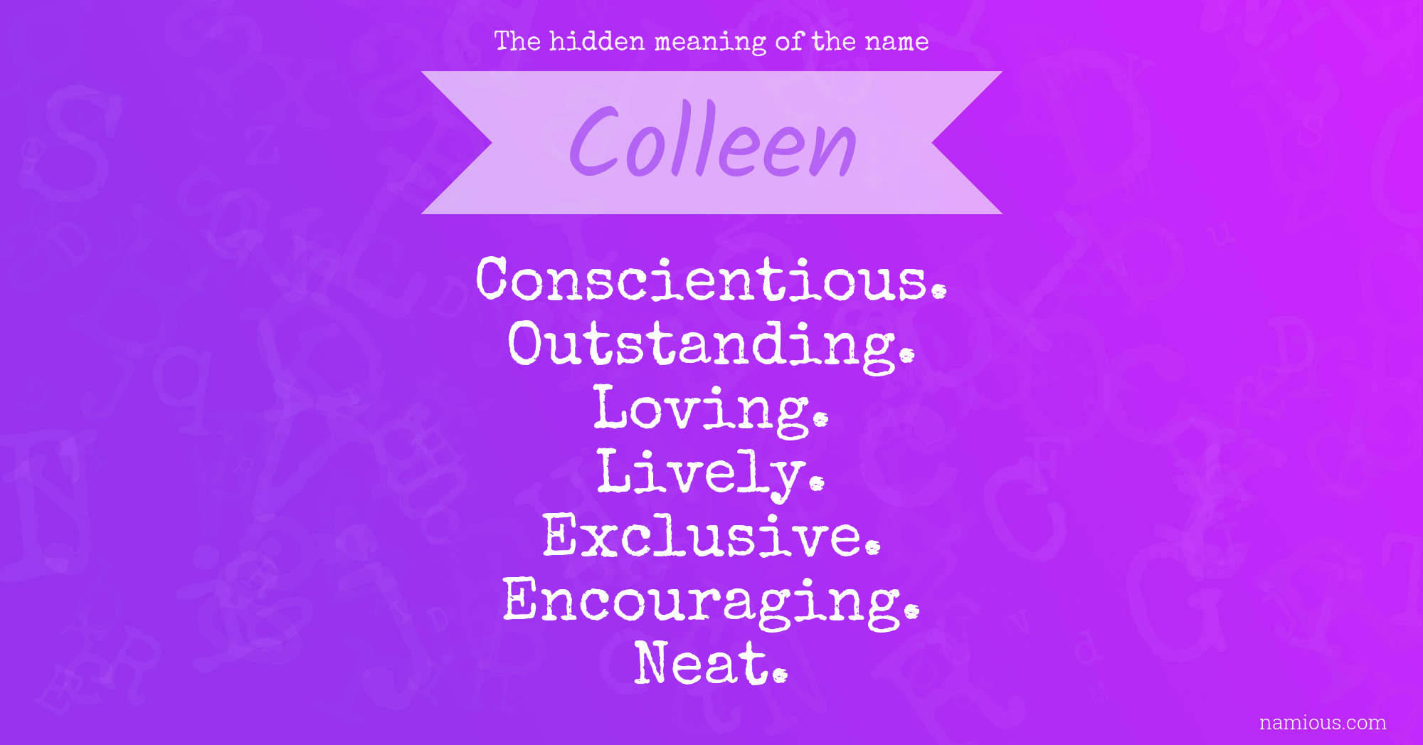 The hidden meaning of the name Colleen