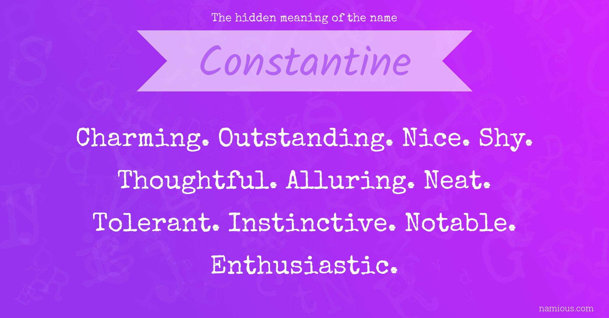 Meaning constantine Constantine Meaning,