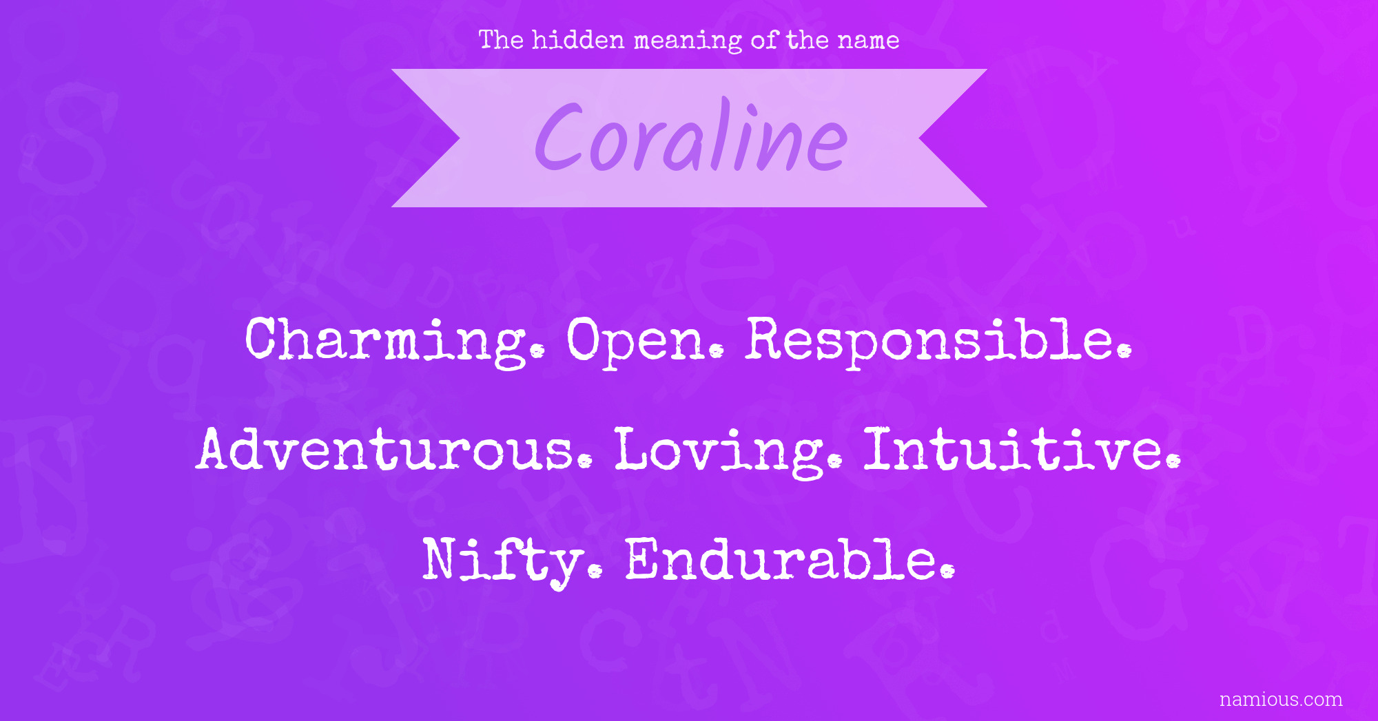 The hidden meaning of the name Coraline