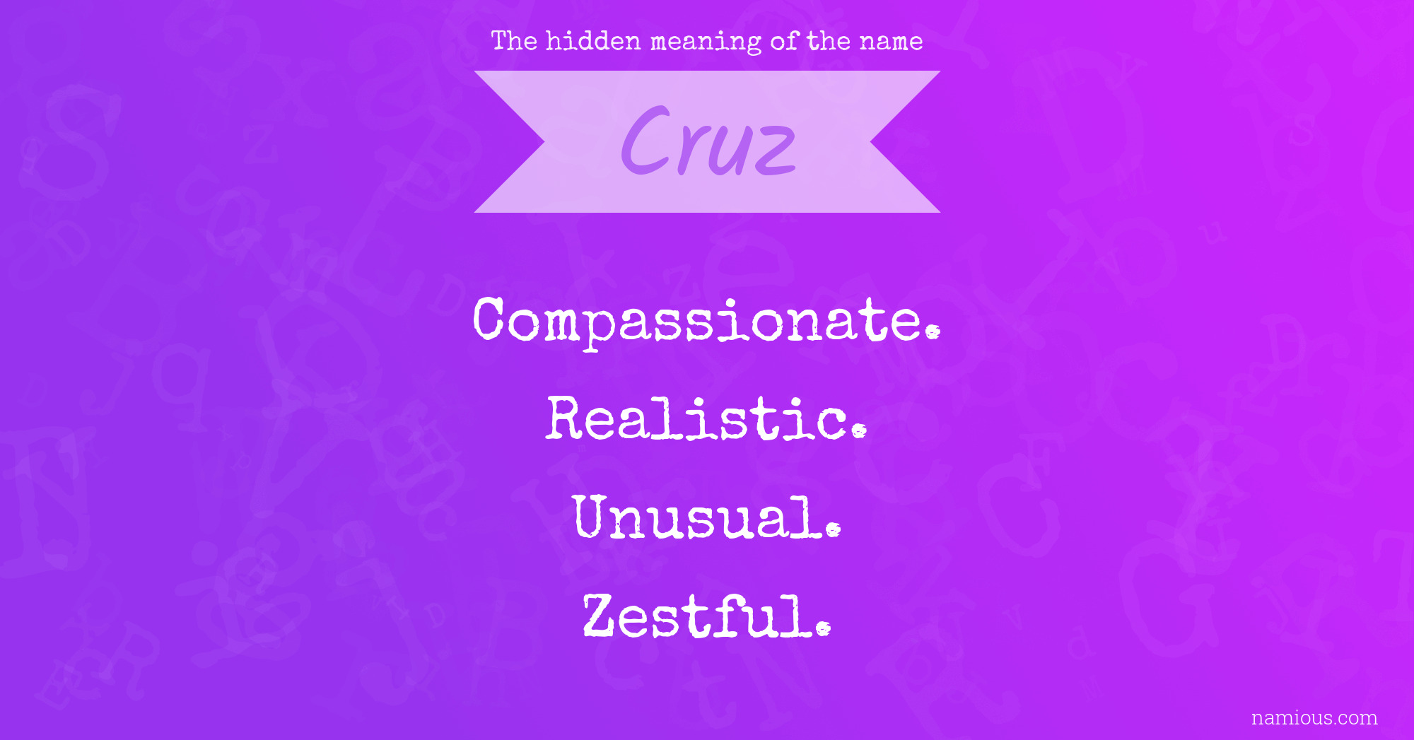 The hidden meaning of the name Cruz