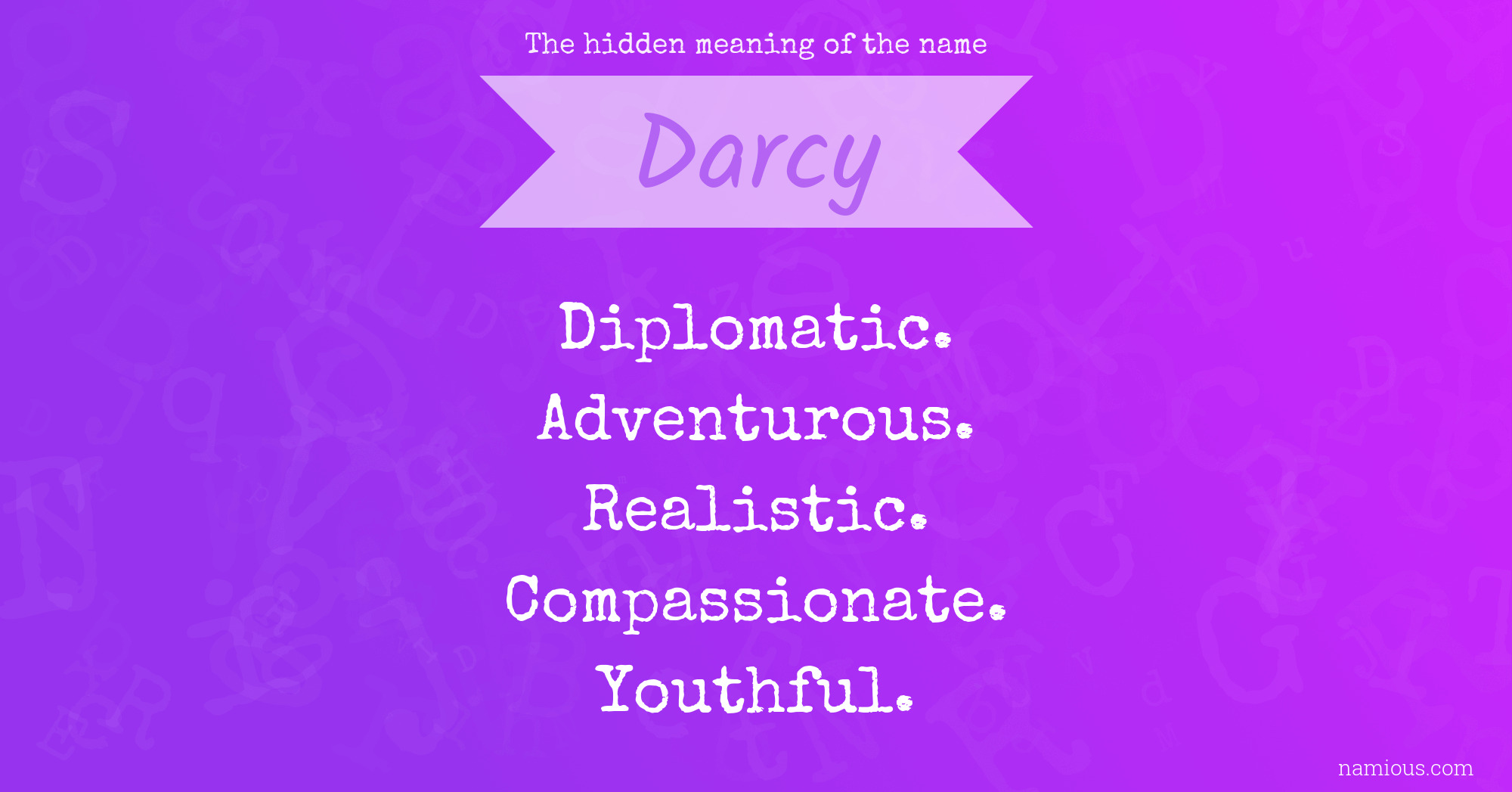 The hidden meaning of the name Darcy