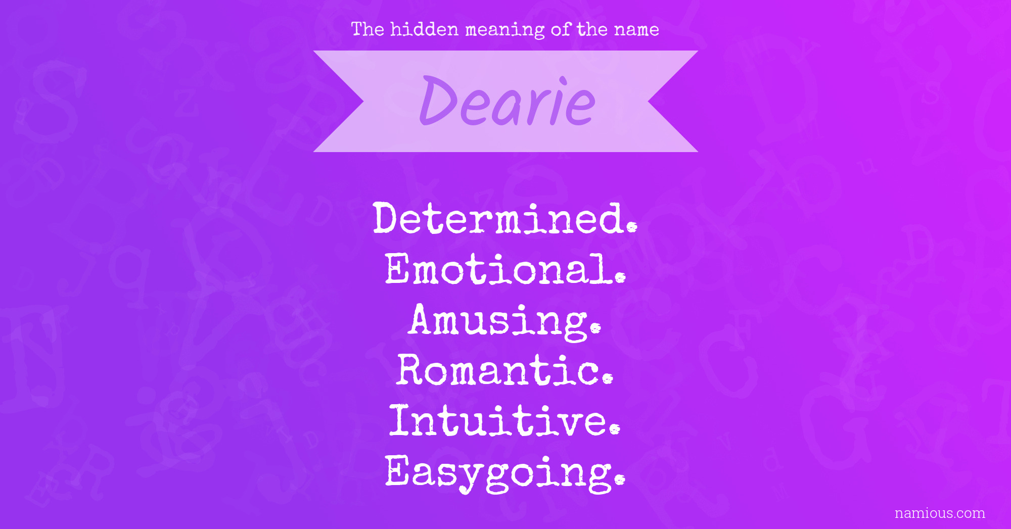 Dearie meaning