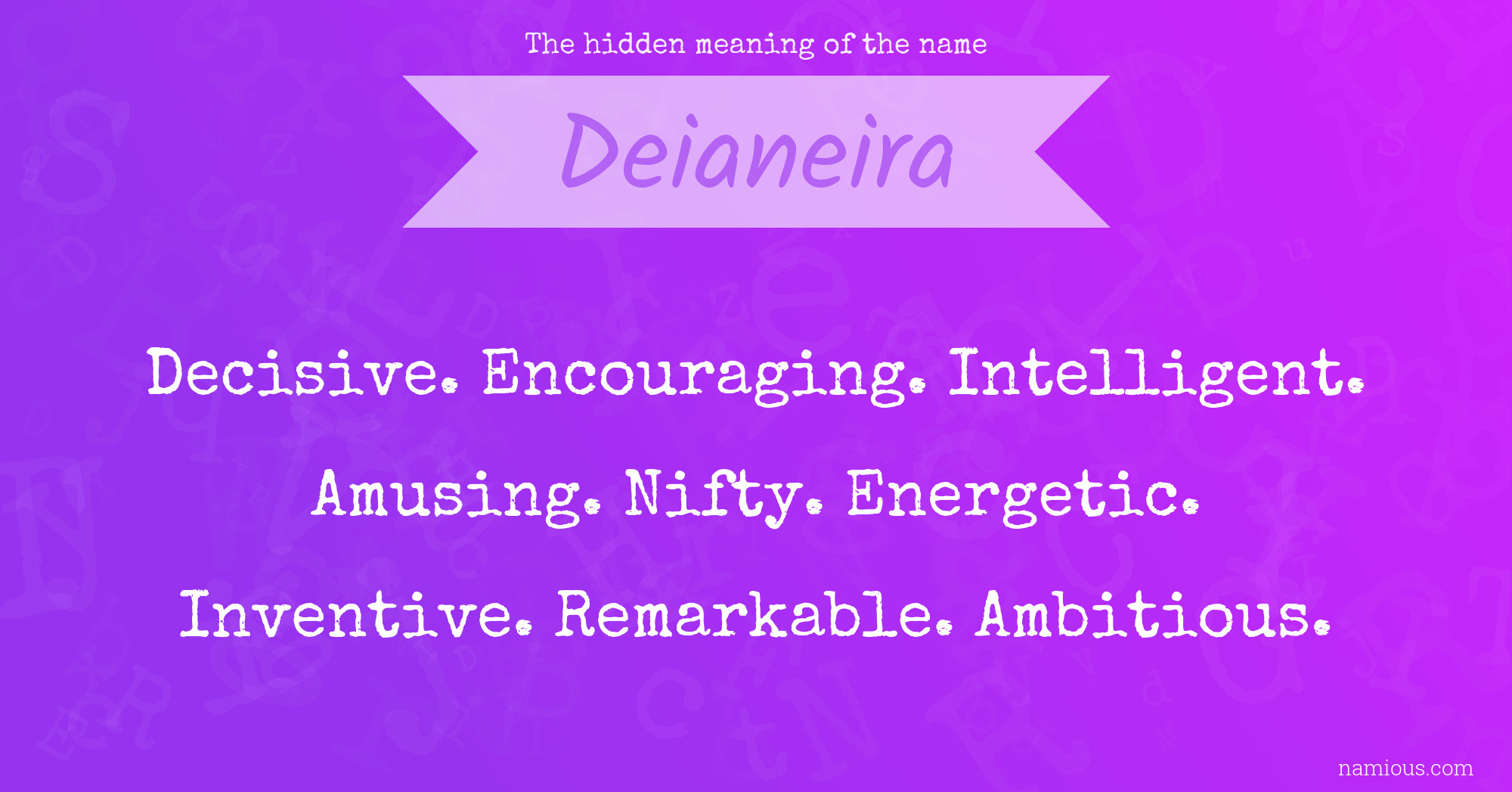 The hidden meaning of the name Deianeira