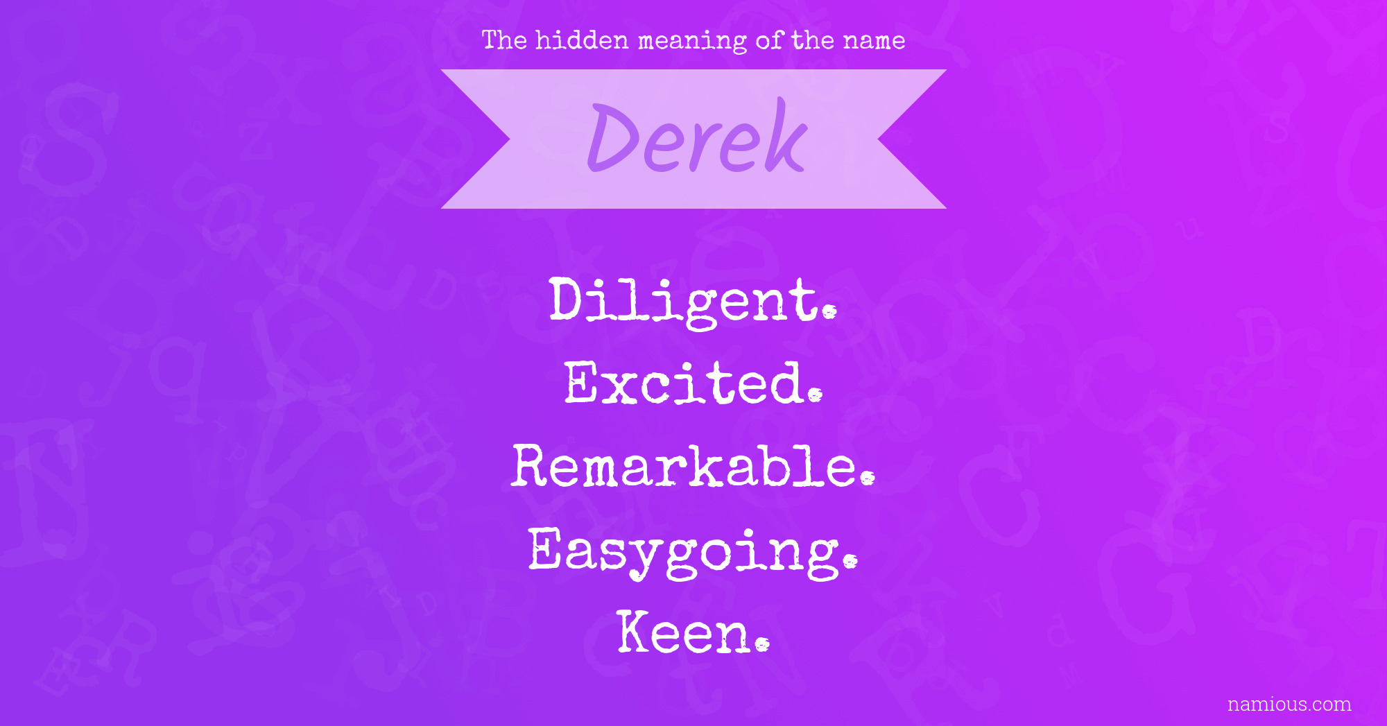 The hidden meaning of the name Derek