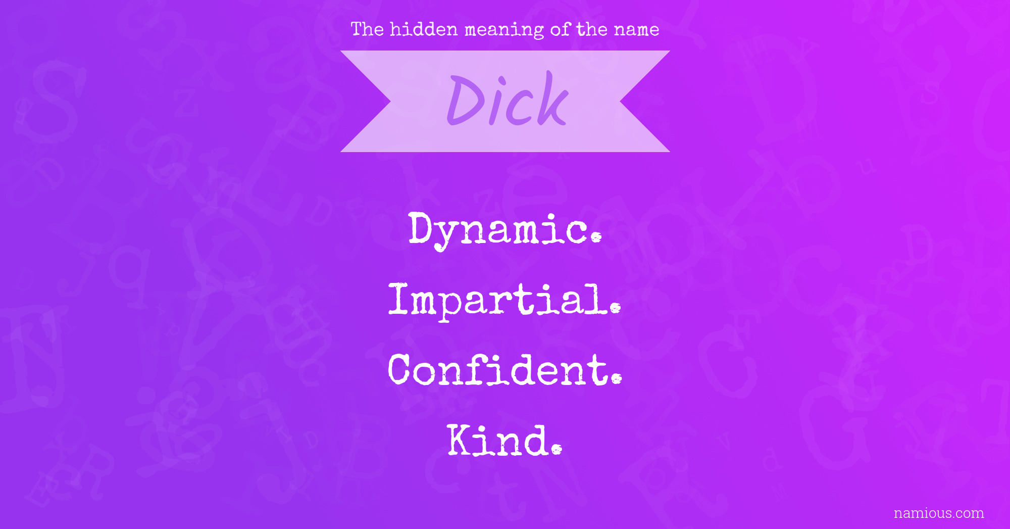 Dick Meaning