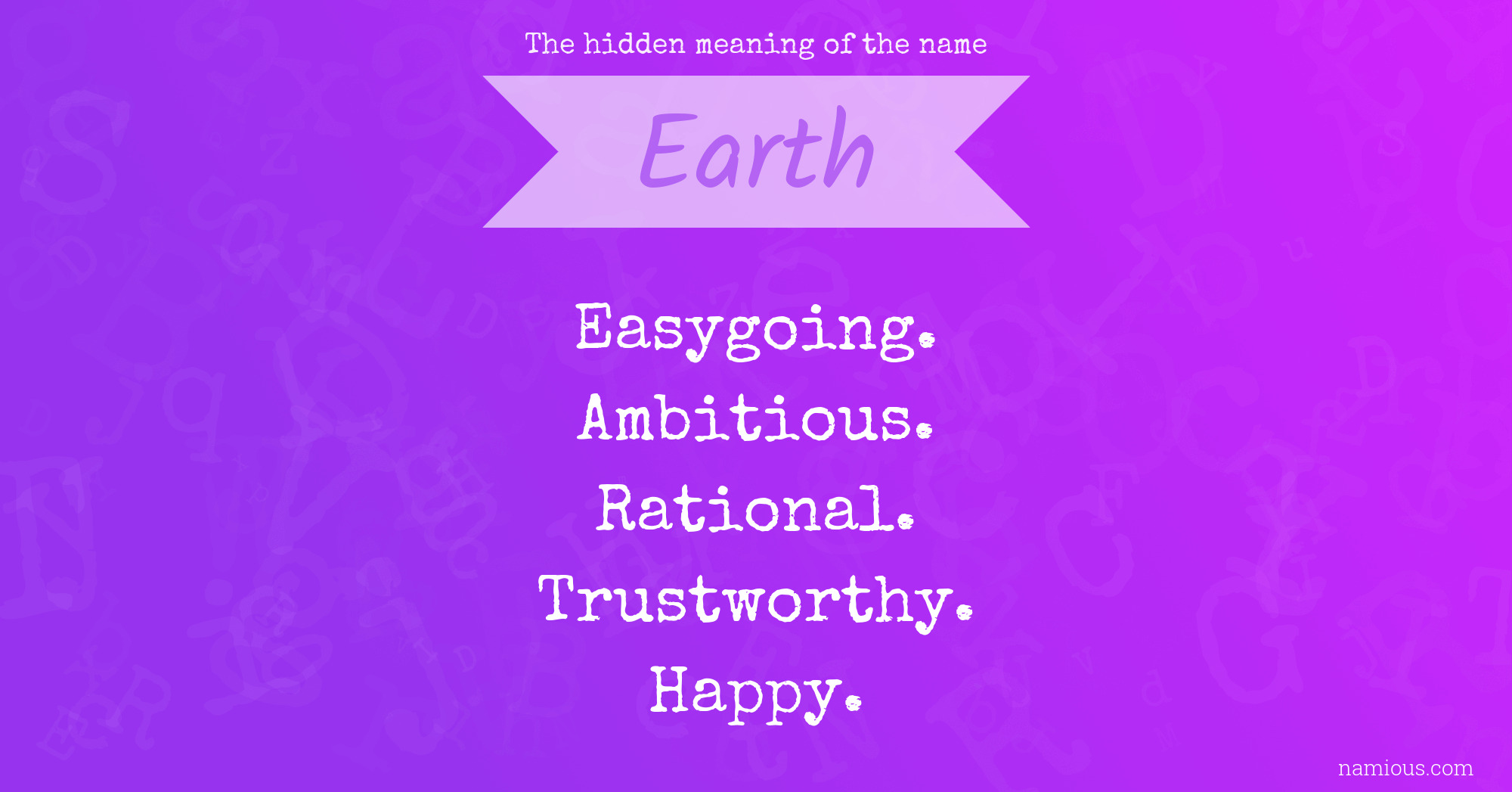 The hidden meaning of the name Earth