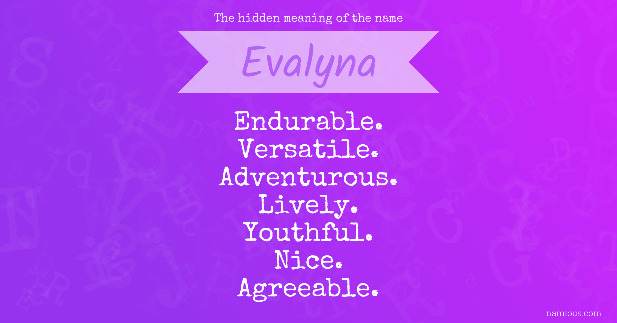 The hidden meaning of the name Evalyna