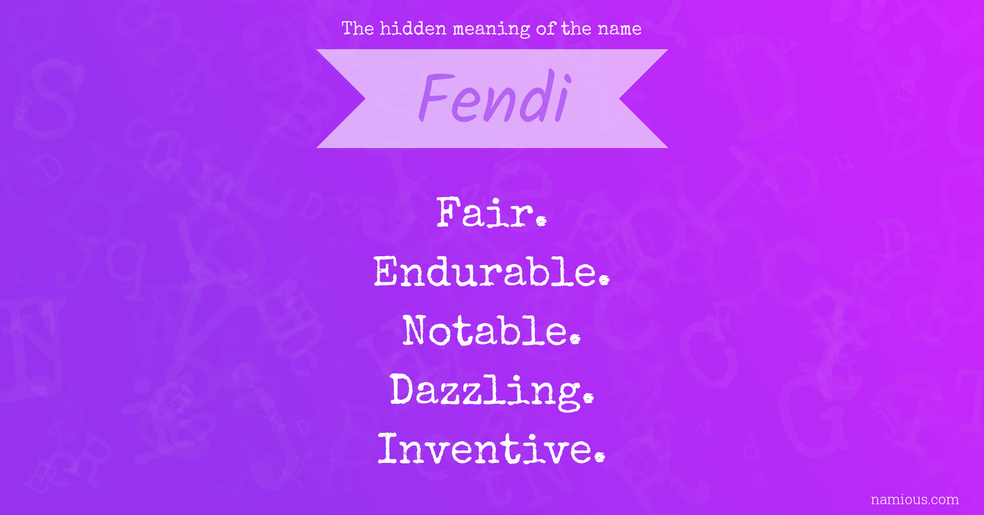 fendi names