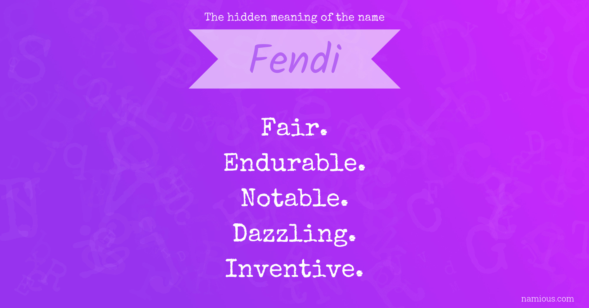 fendi names