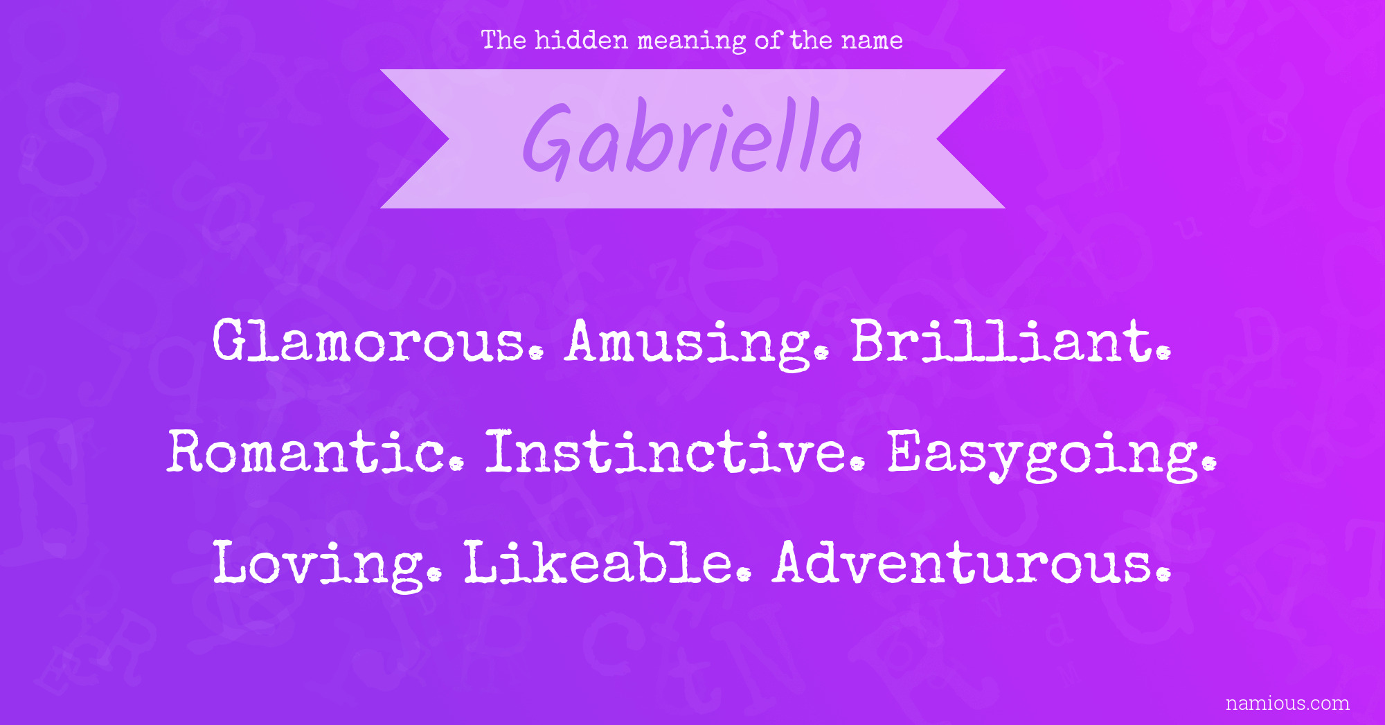 The hidden meaning of the name Gabriella