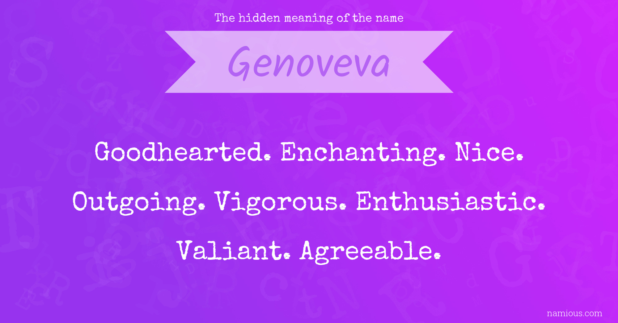 The hidden meaning of the name Genoveva