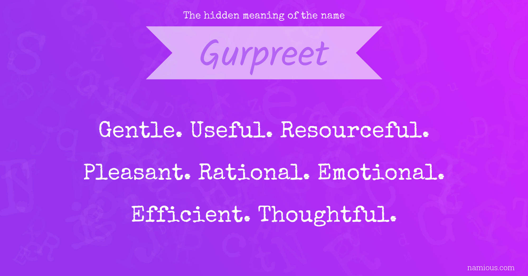 The hidden meaning of the name Gurpreet