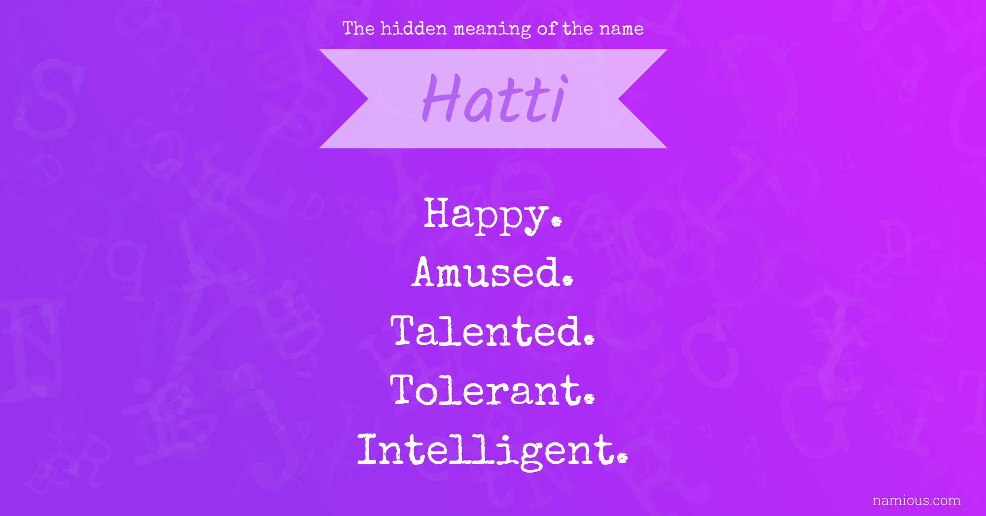 The hidden meaning of the name Hatti
