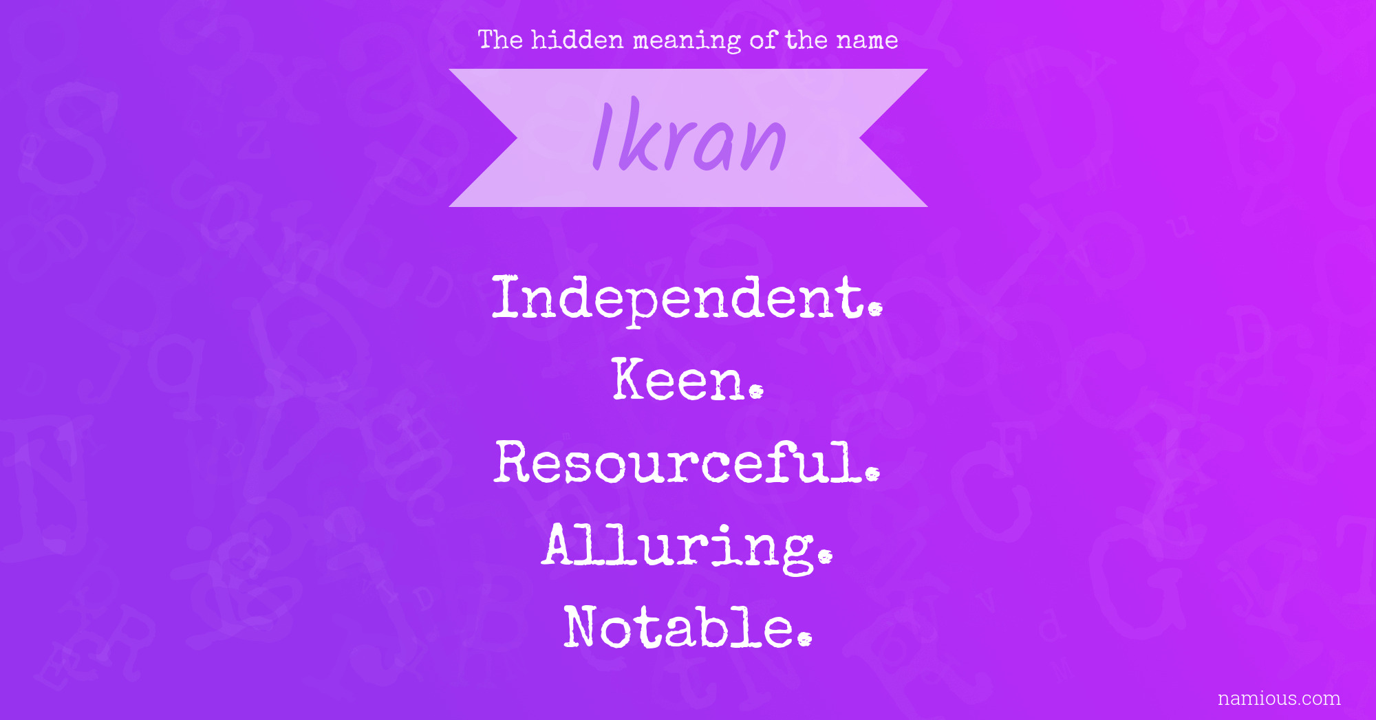 The hidden meaning of the name Ikran