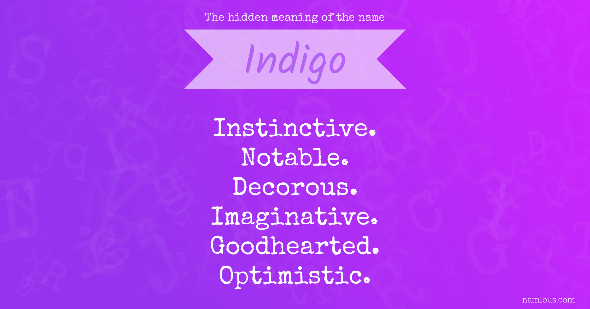 Meaning indigo Indigo