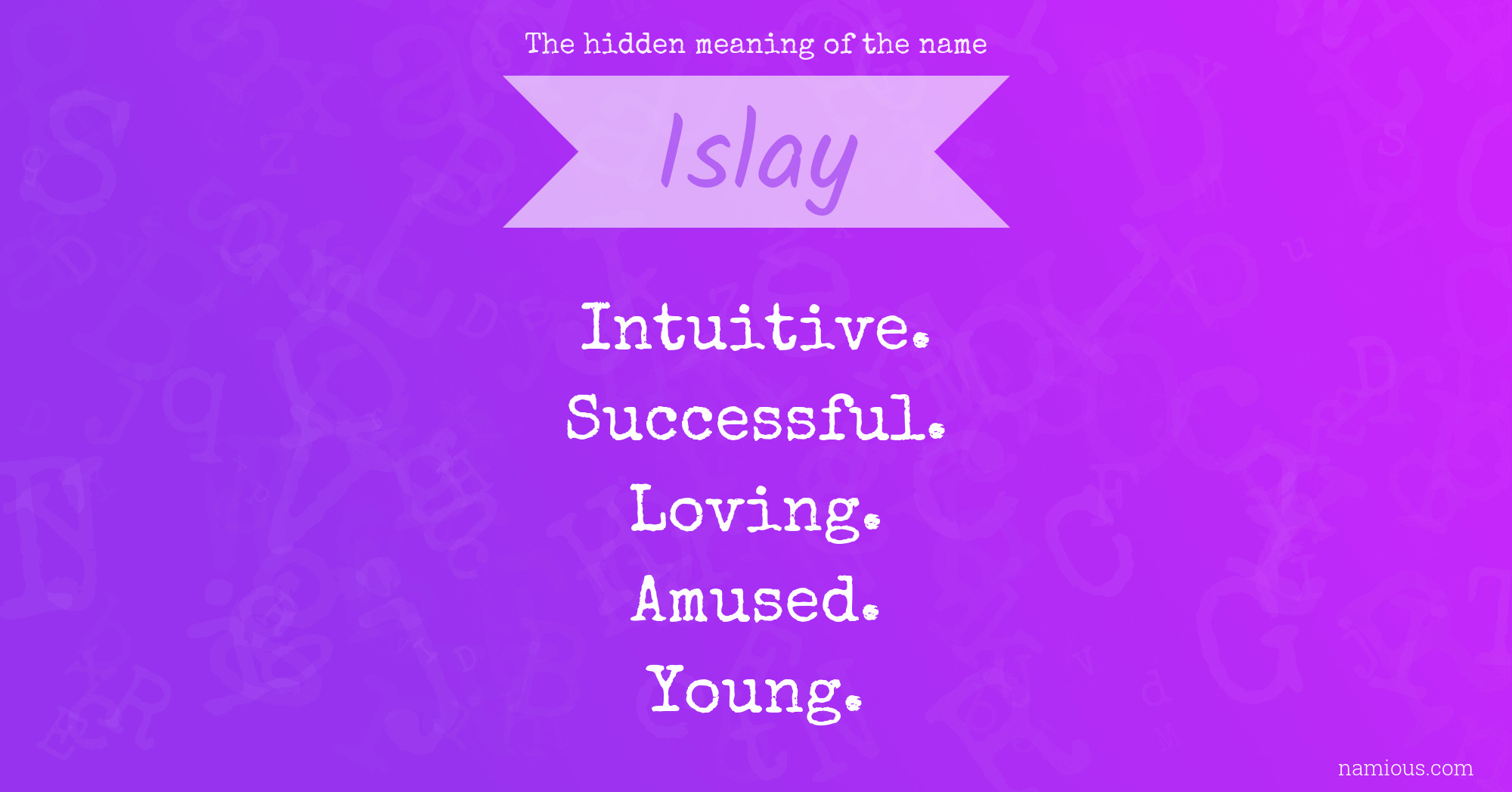 The hidden meaning of the name Islay