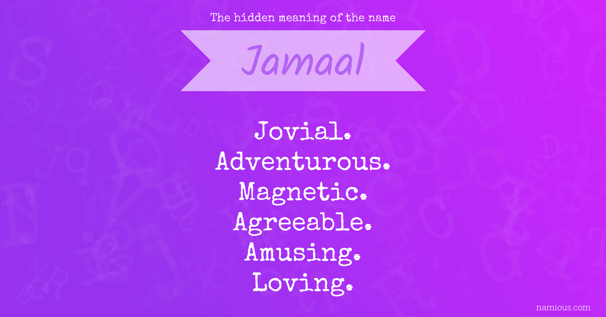 Jamaal Name Meaning