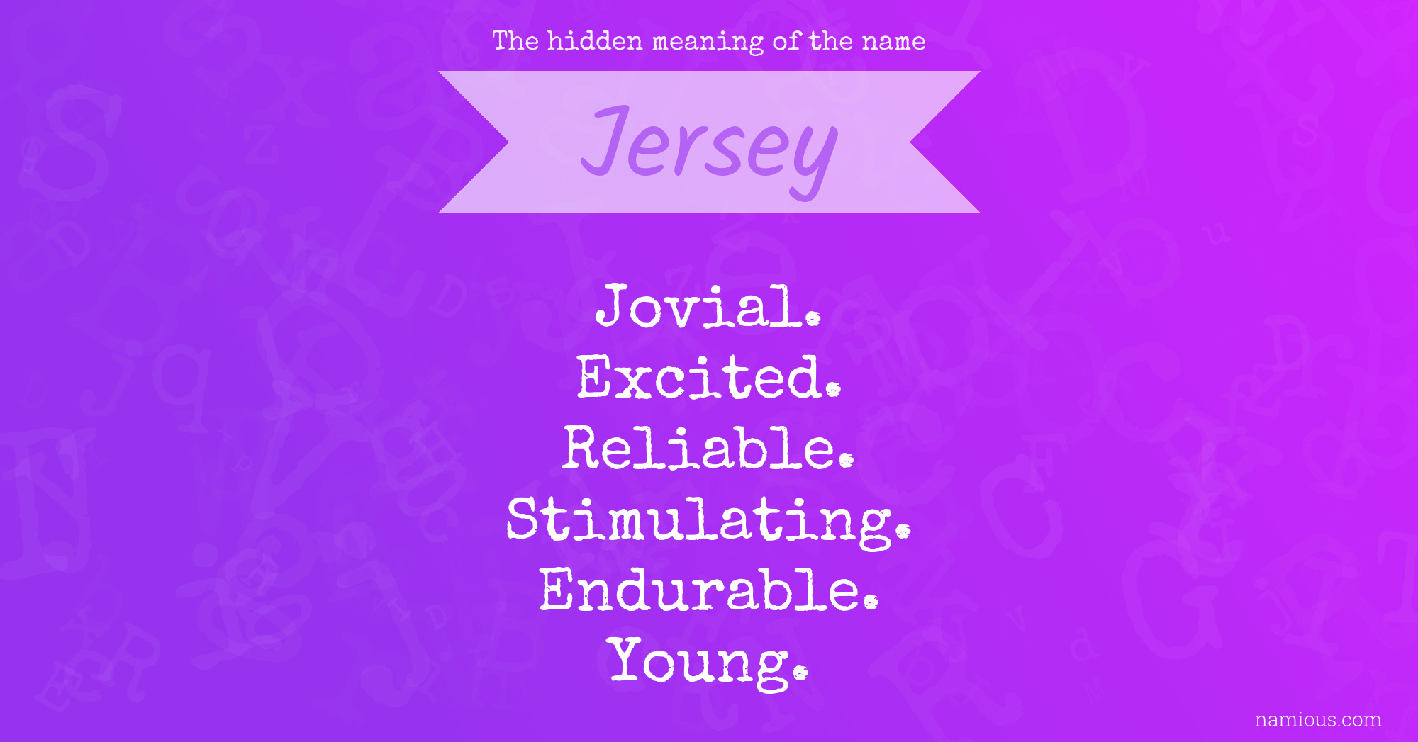The hidden meaning of the name Jersey