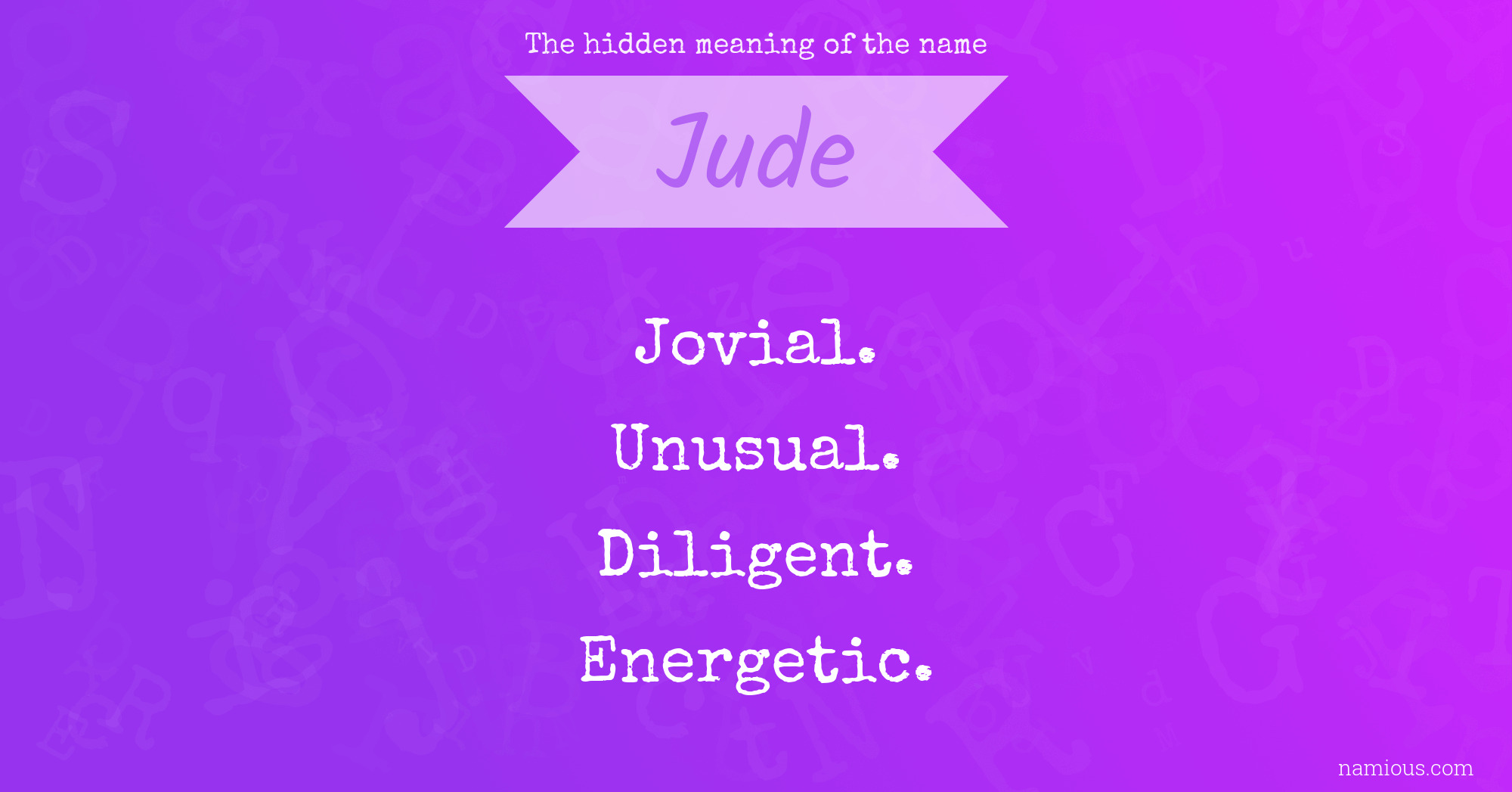 The hidden meaning of the name Jude