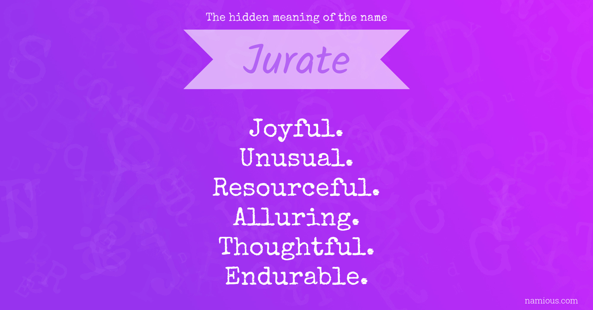 The hidden meaning of the name Jurate