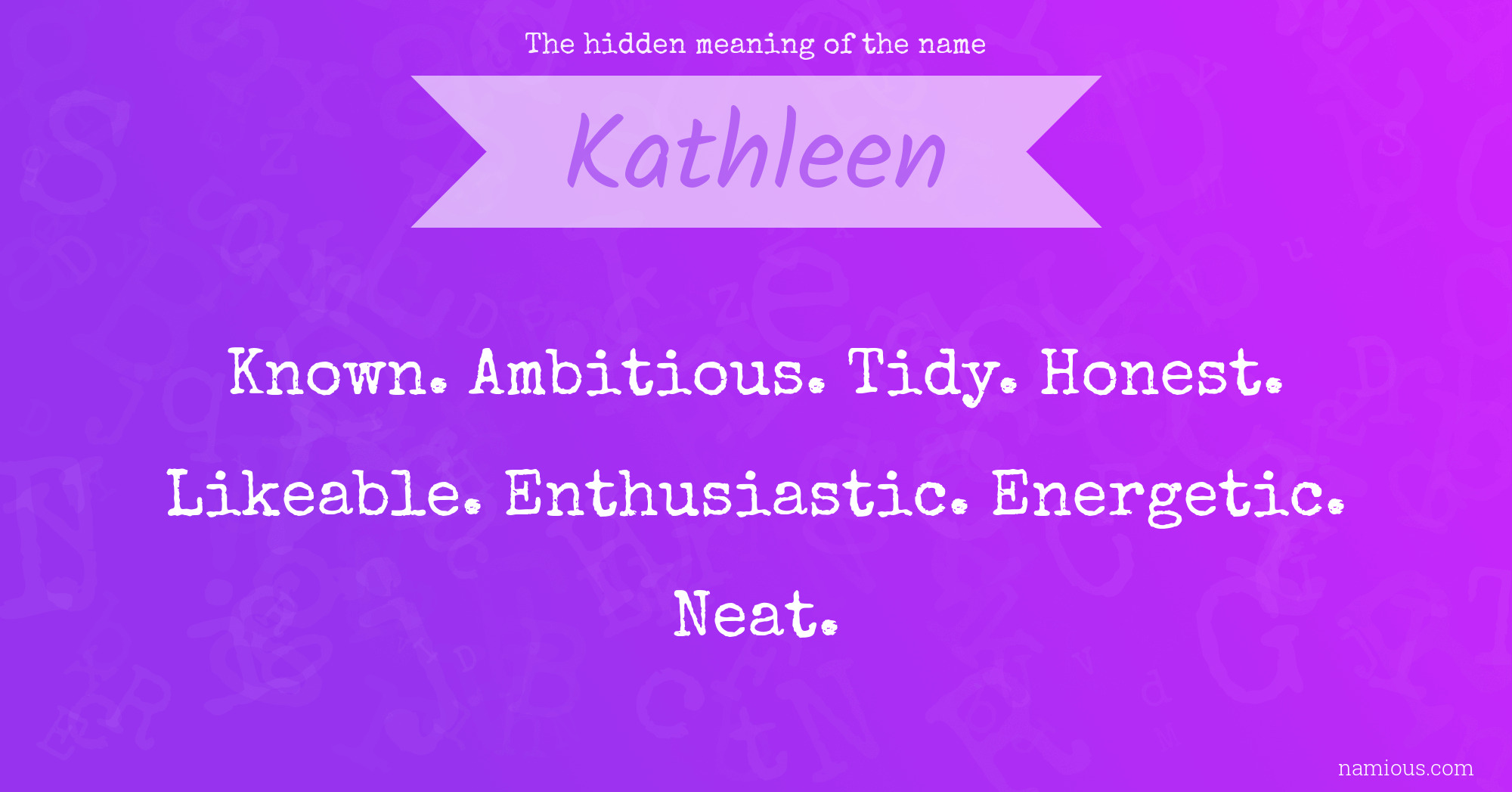 The hidden meaning of the name Kathleen | Namious