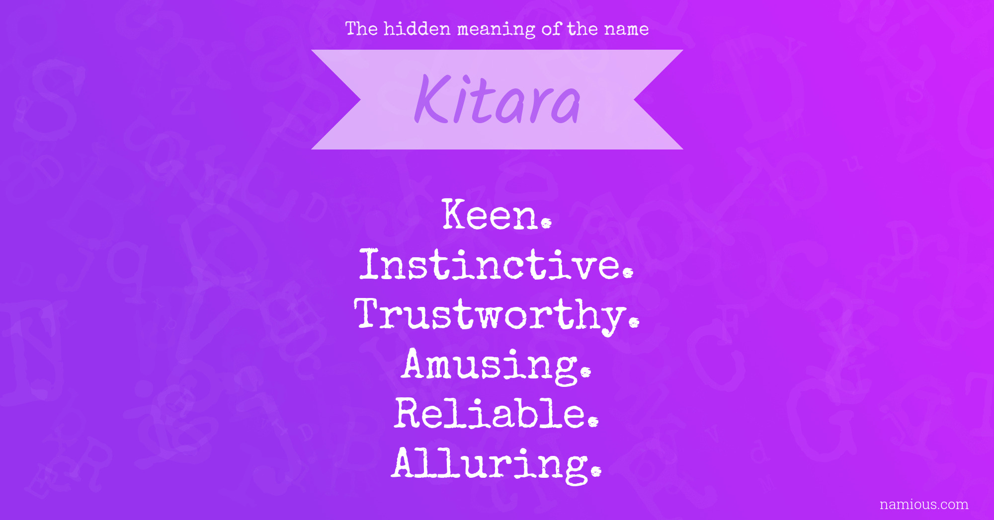 The hidden meaning of the name Kitara
