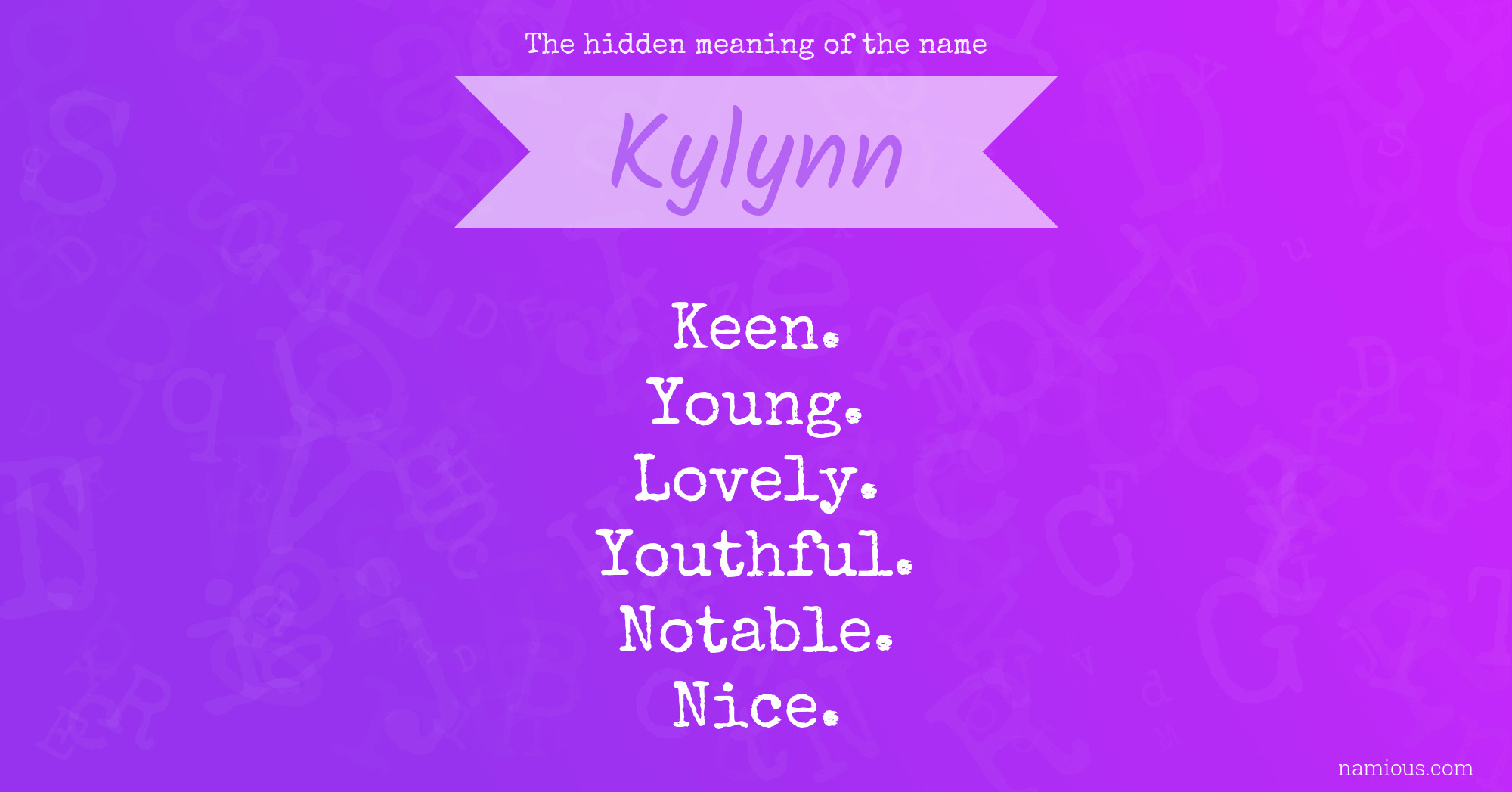 The hidden meaning of the name Kylynn
