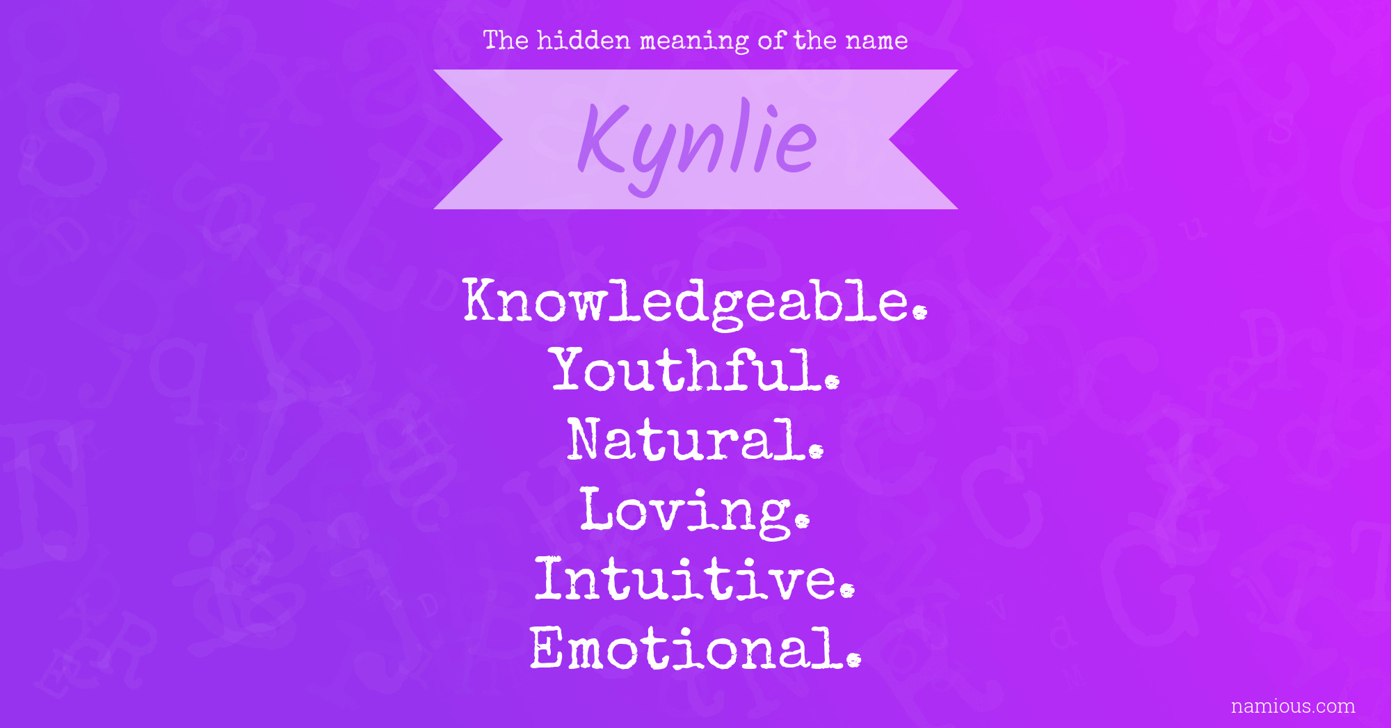 The hidden meaning of the name Kynlie