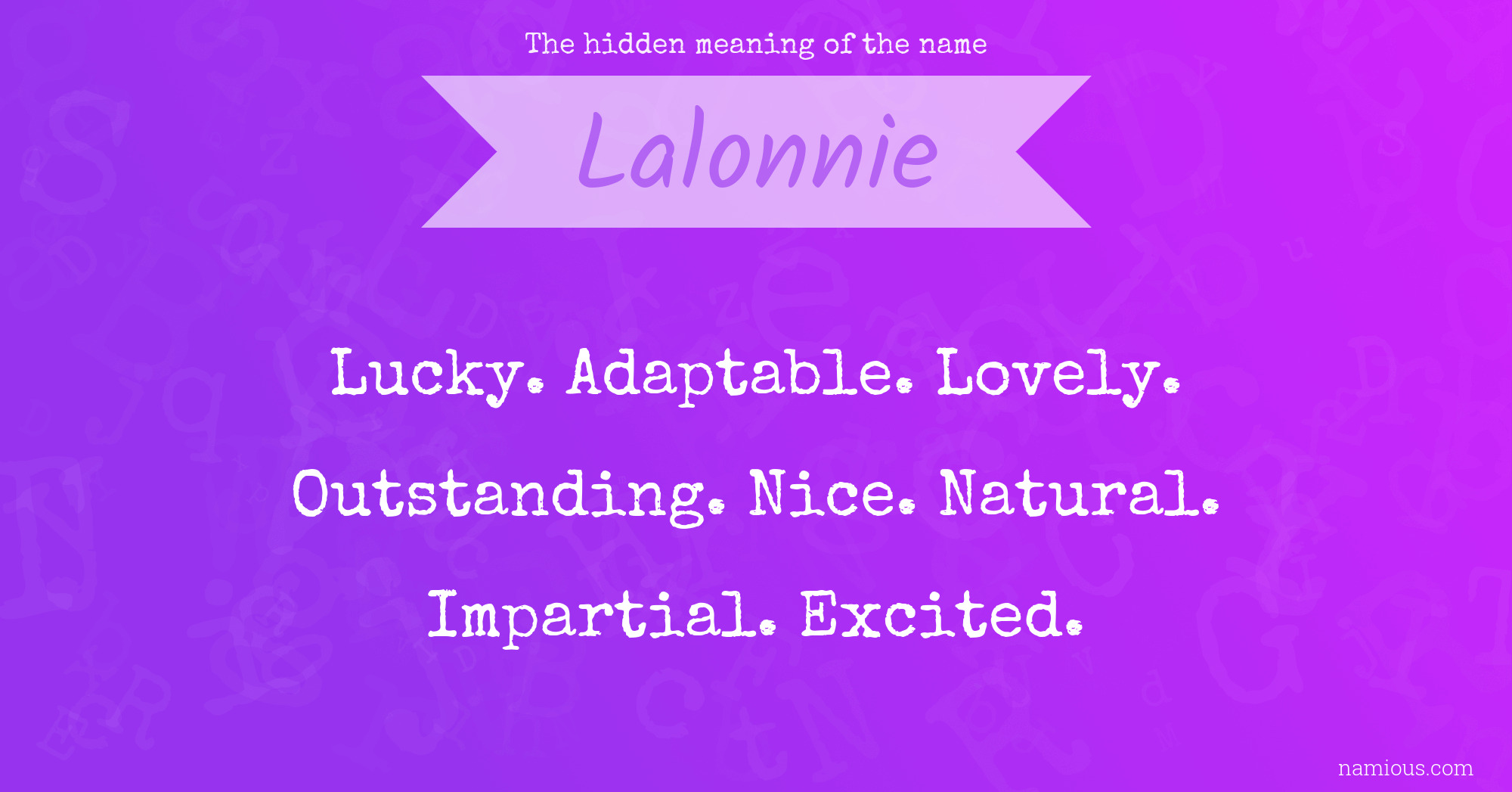 The hidden meaning of the name Lalonnie