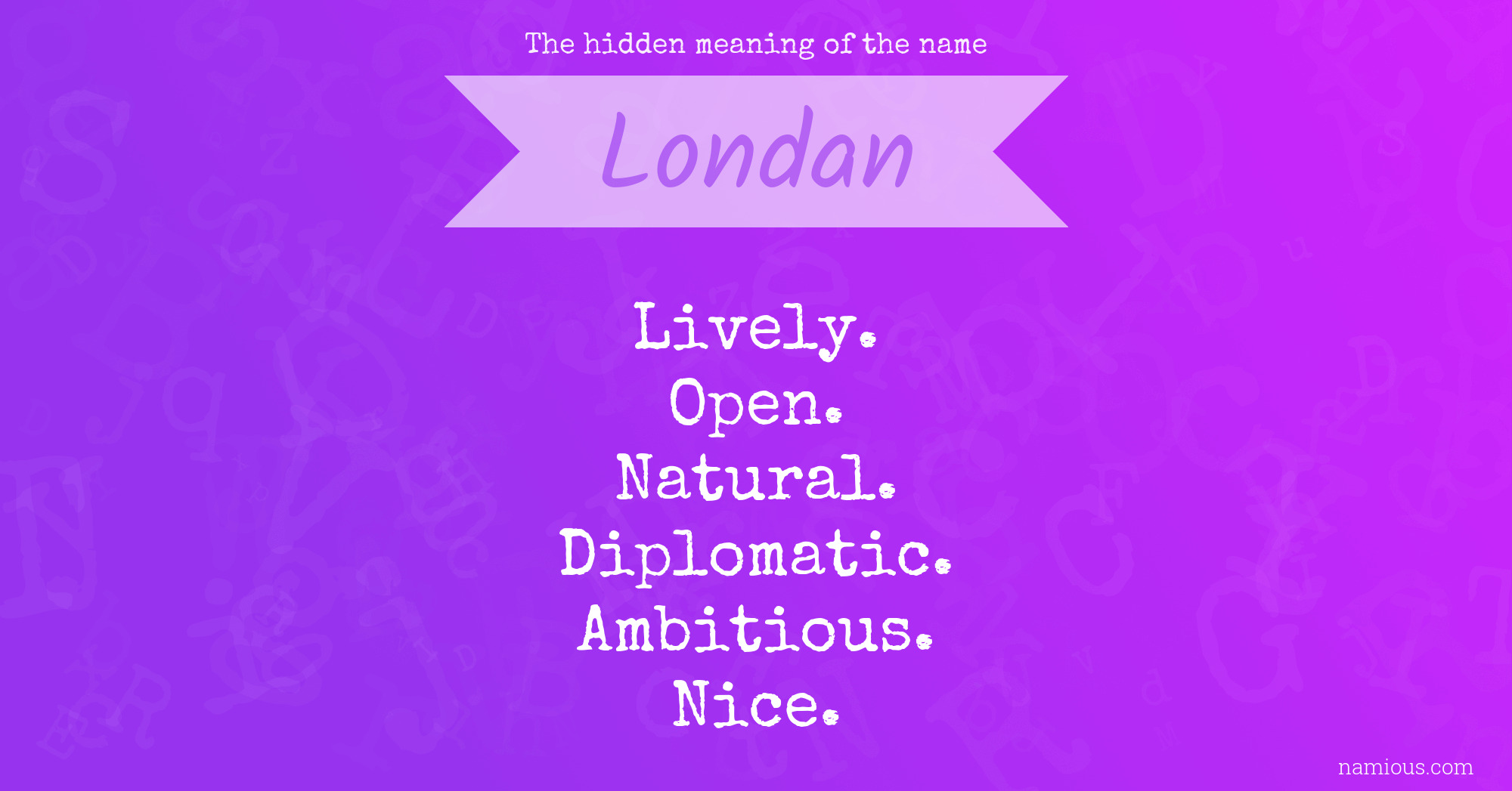 The hidden meaning of the name Londan