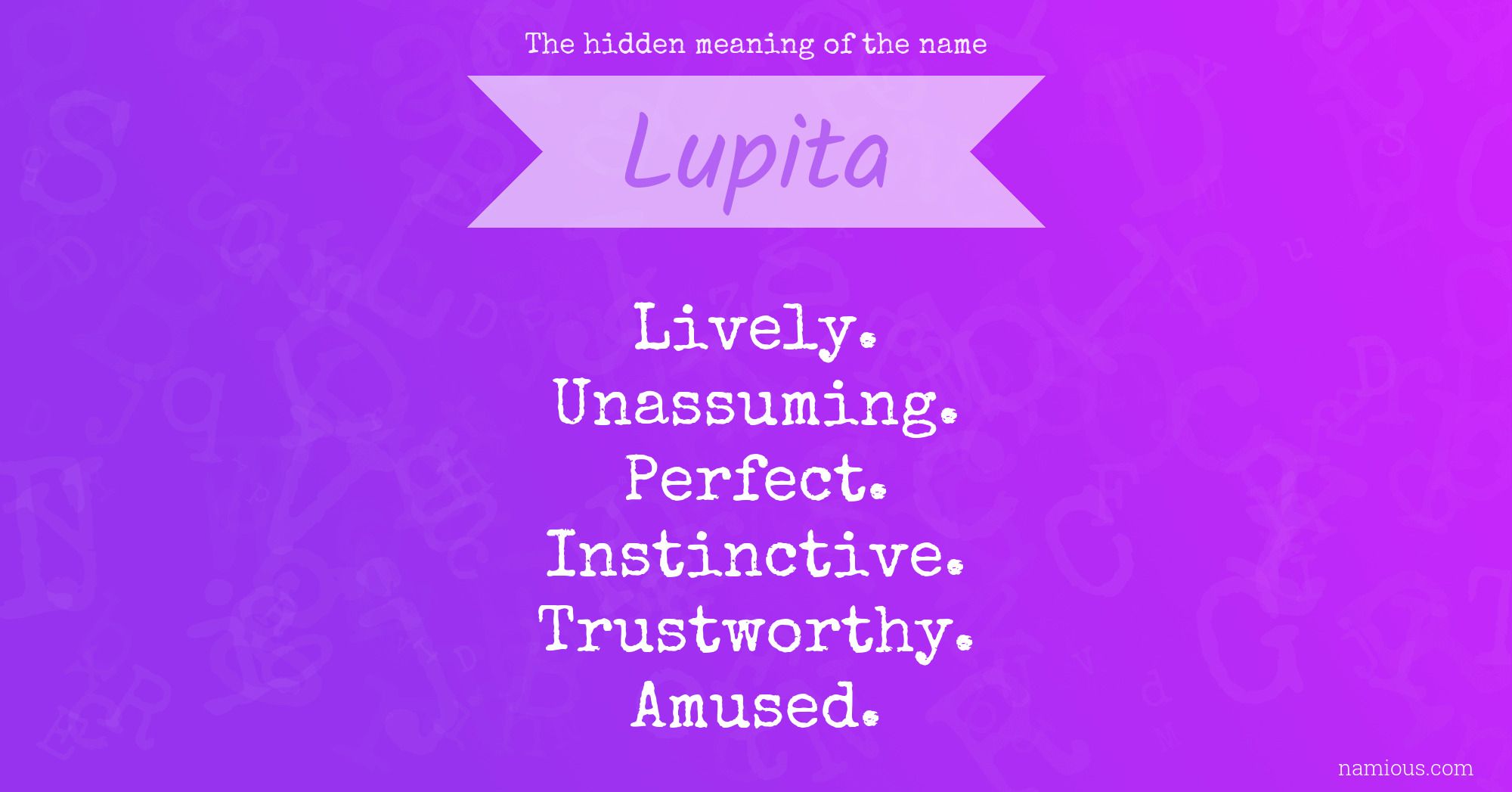 The hidden meaning of the name Lupita