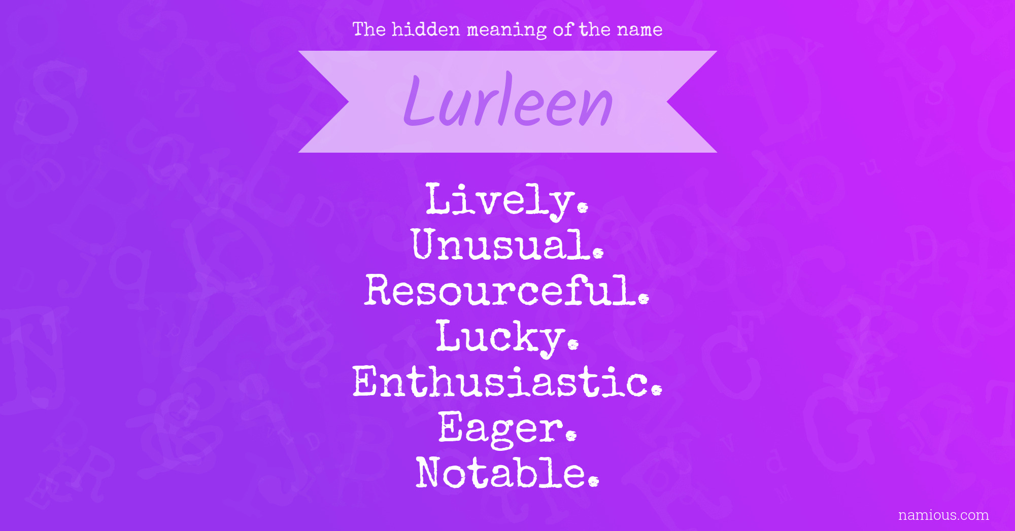 The hidden meaning of the name Lurleen