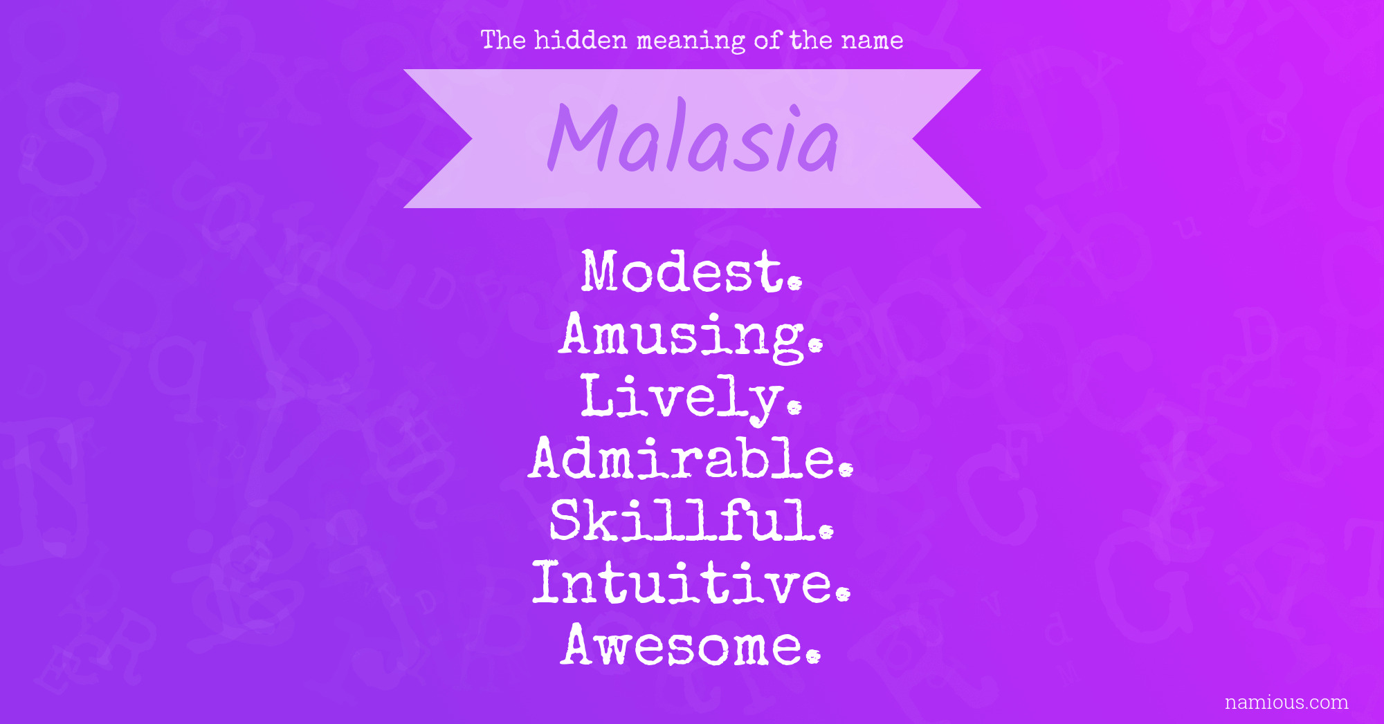 The hidden meaning of the name Malasia