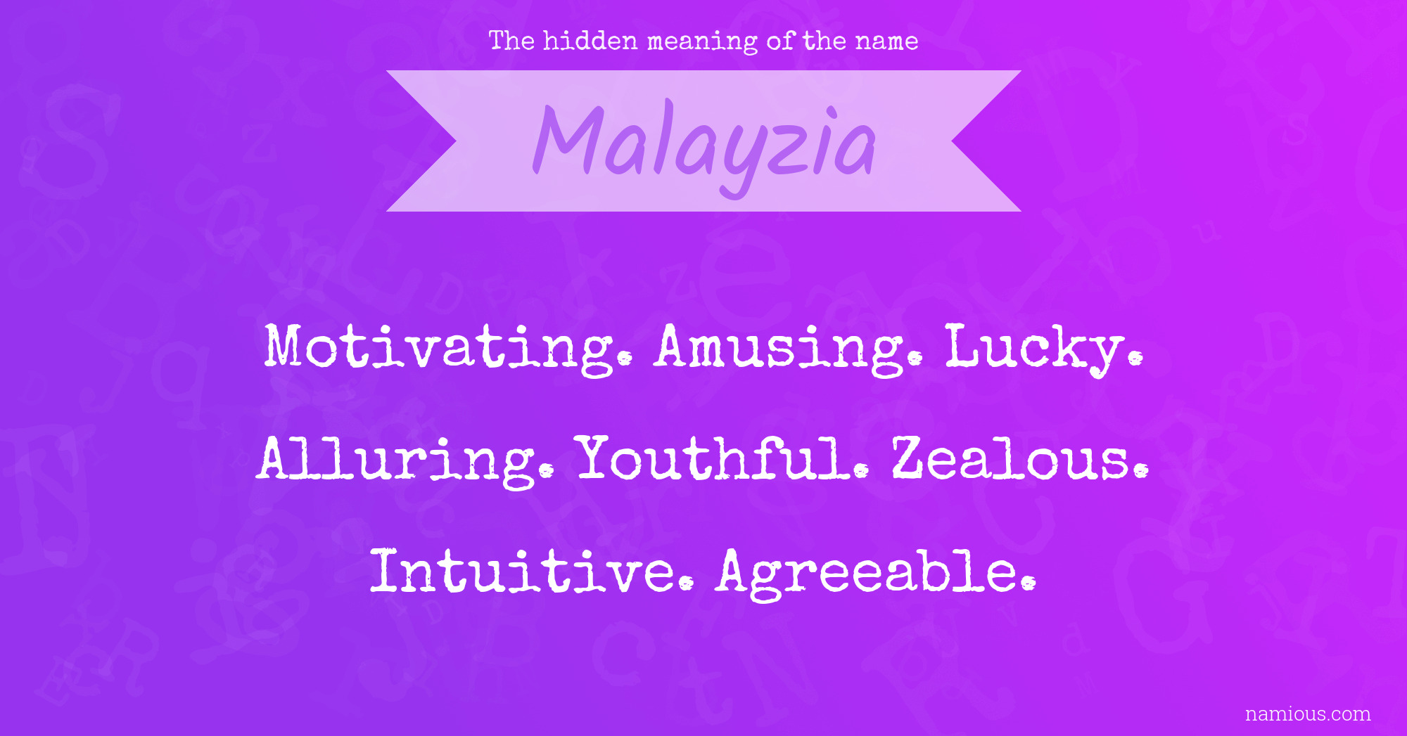 The hidden meaning of the name Malayzia