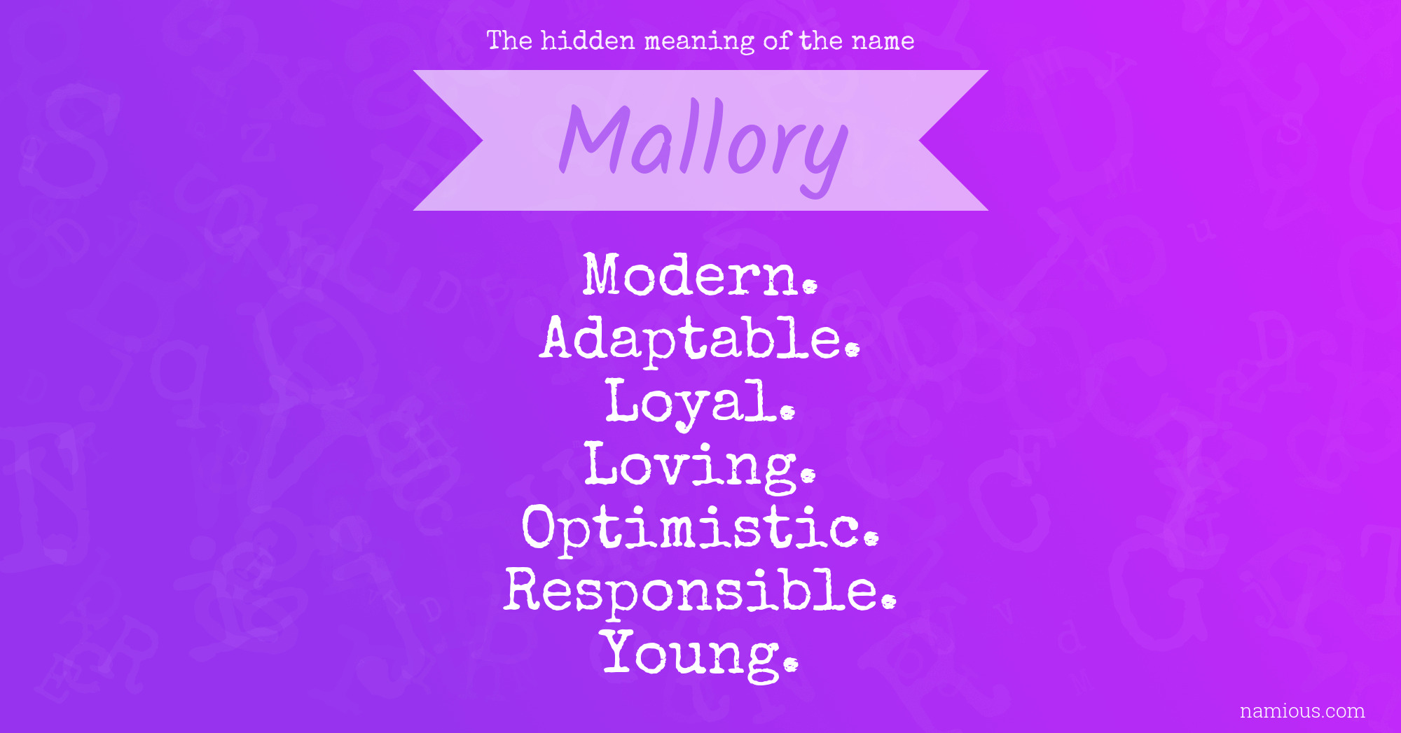The hidden meaning of the name Mallory
