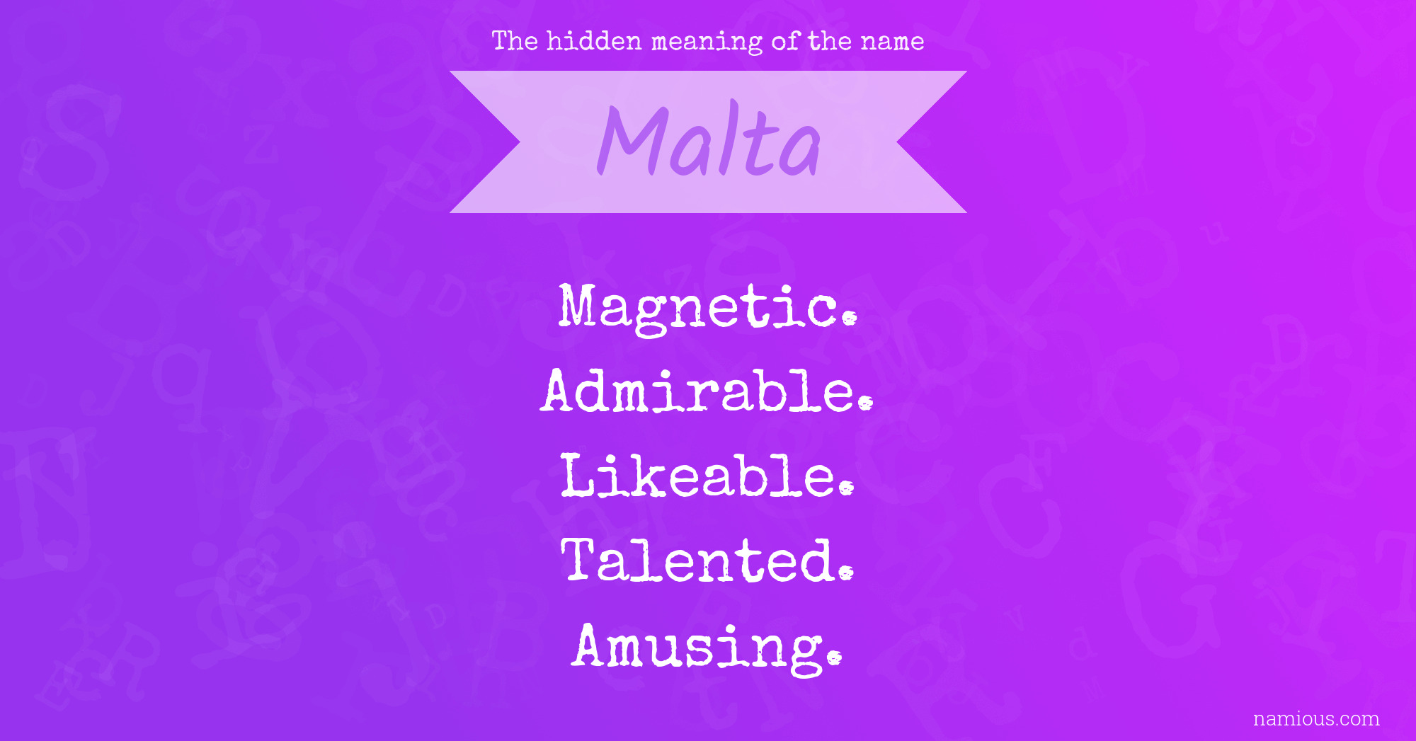 The hidden meaning of the name Malta